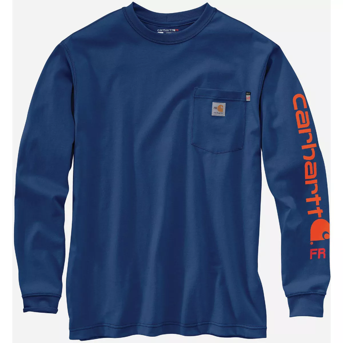 Carhartt Force Men's Medium Regular Lakeshore Midweight Long Sleeve Logo Graphic Flame Resistant T-Shirt, Loose Fit