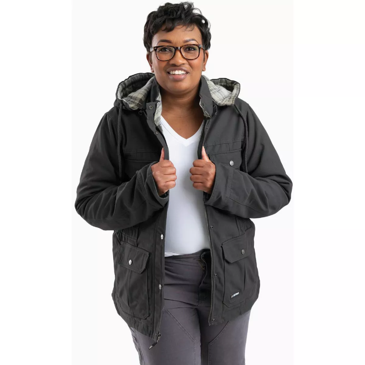 Berne Women's XL Regular Titanium Softstone Duck Barn Coat