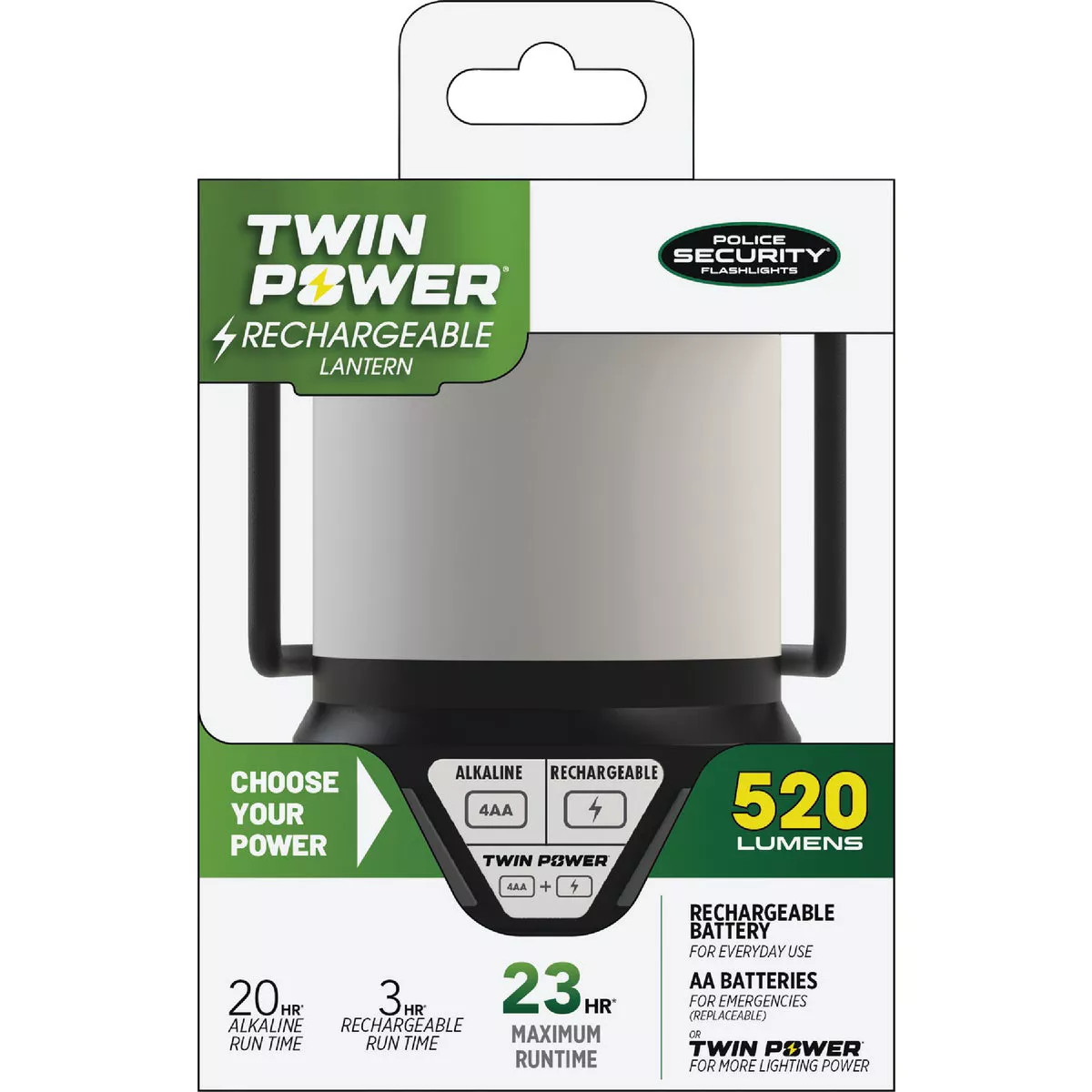 Police Security Twin Power LED Lantern - photo 2
