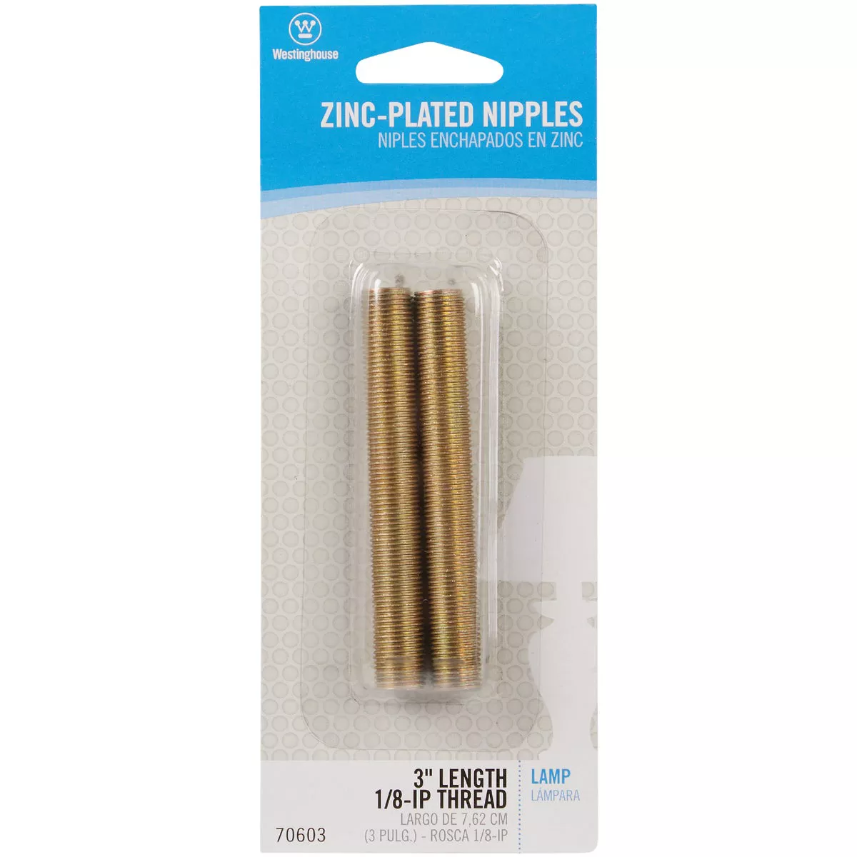 Westinghouse 1/8-IP 3 In. Steel Lamp Nipple (2-Pack) - photo 2