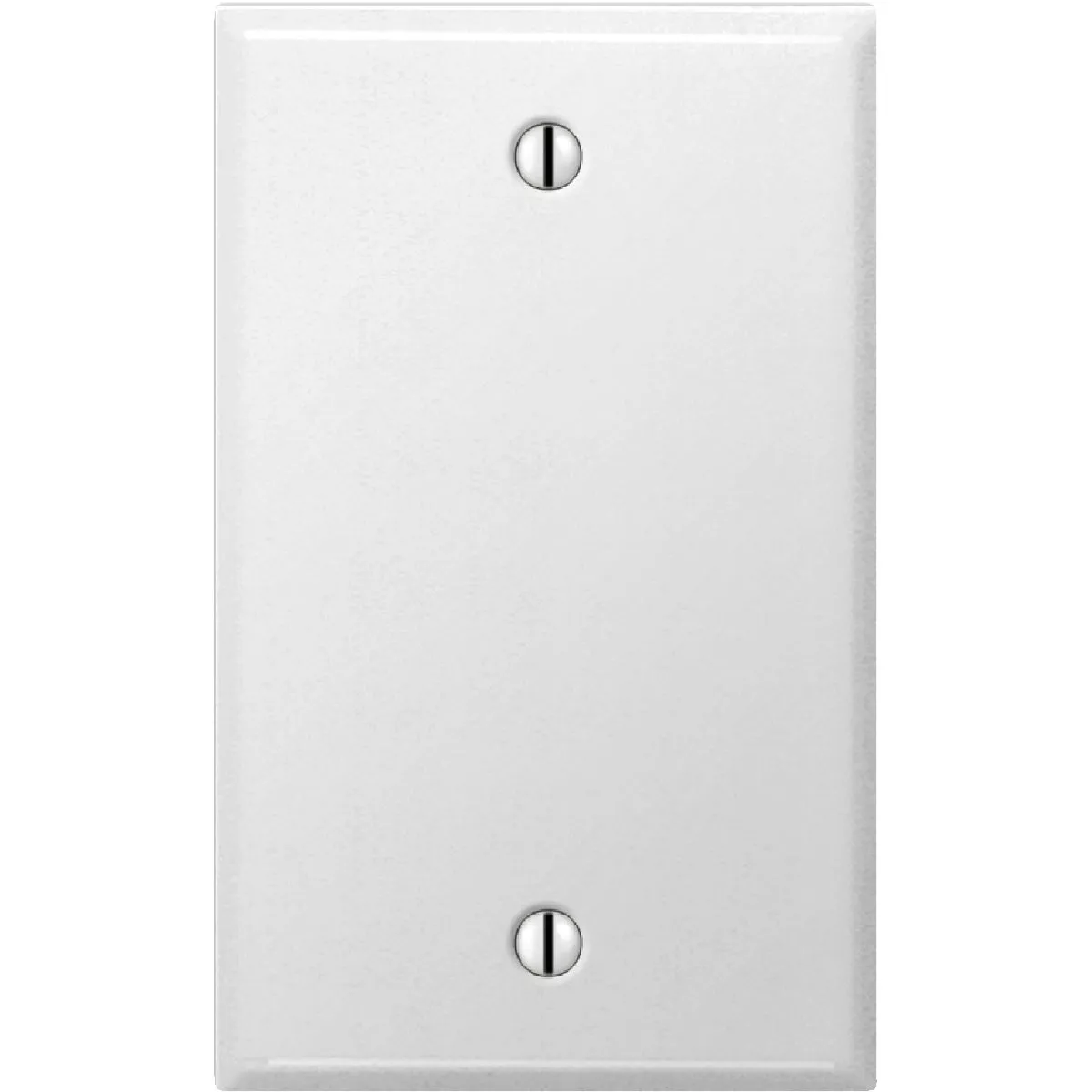 Amerelle 1-Gang Standard Stamped Steel Blank Wall Plate, Smooth White