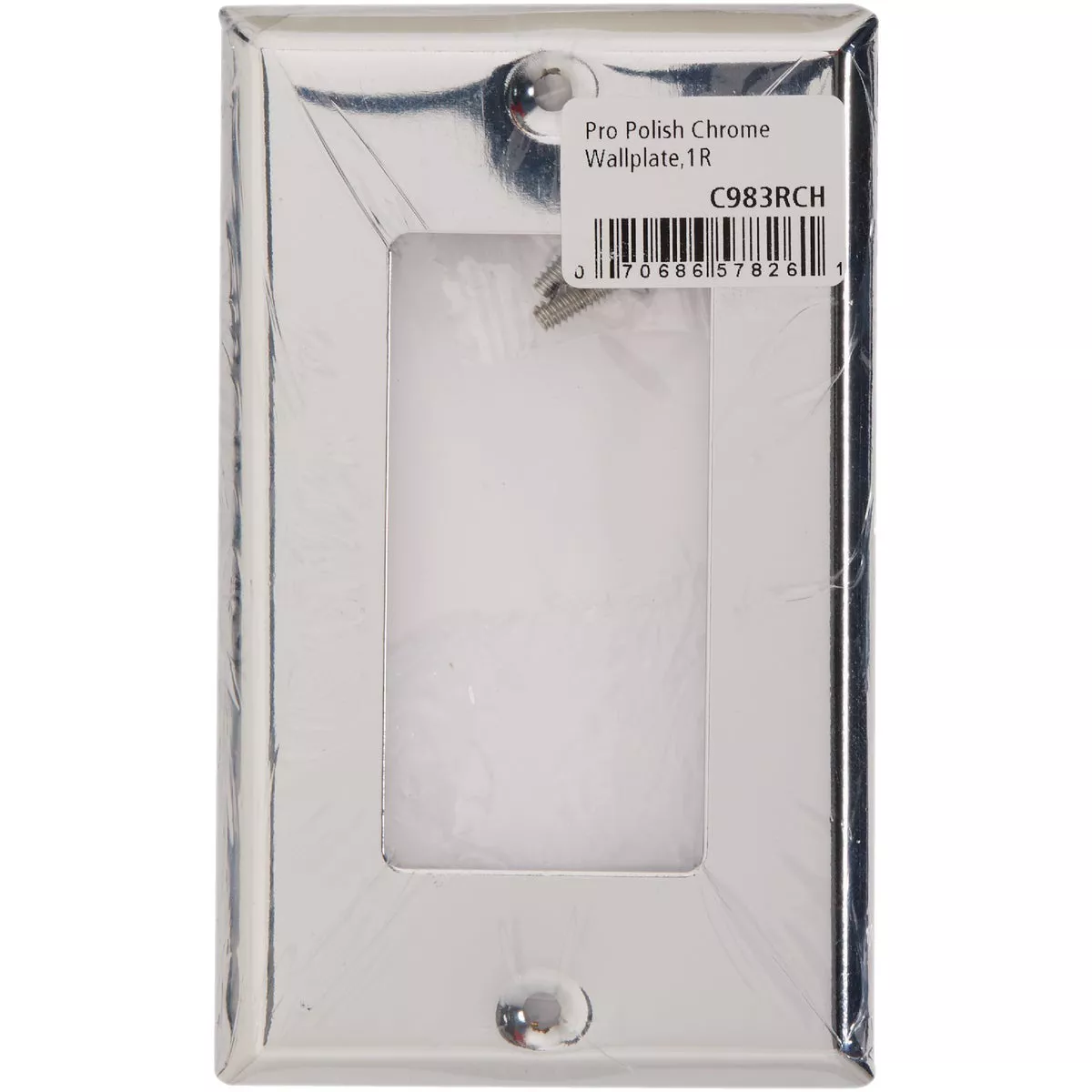 Amerelle PRO 1-Gang Stamped Steel Rocker Decorator Wall Plate, Polished Chrome - photo 2