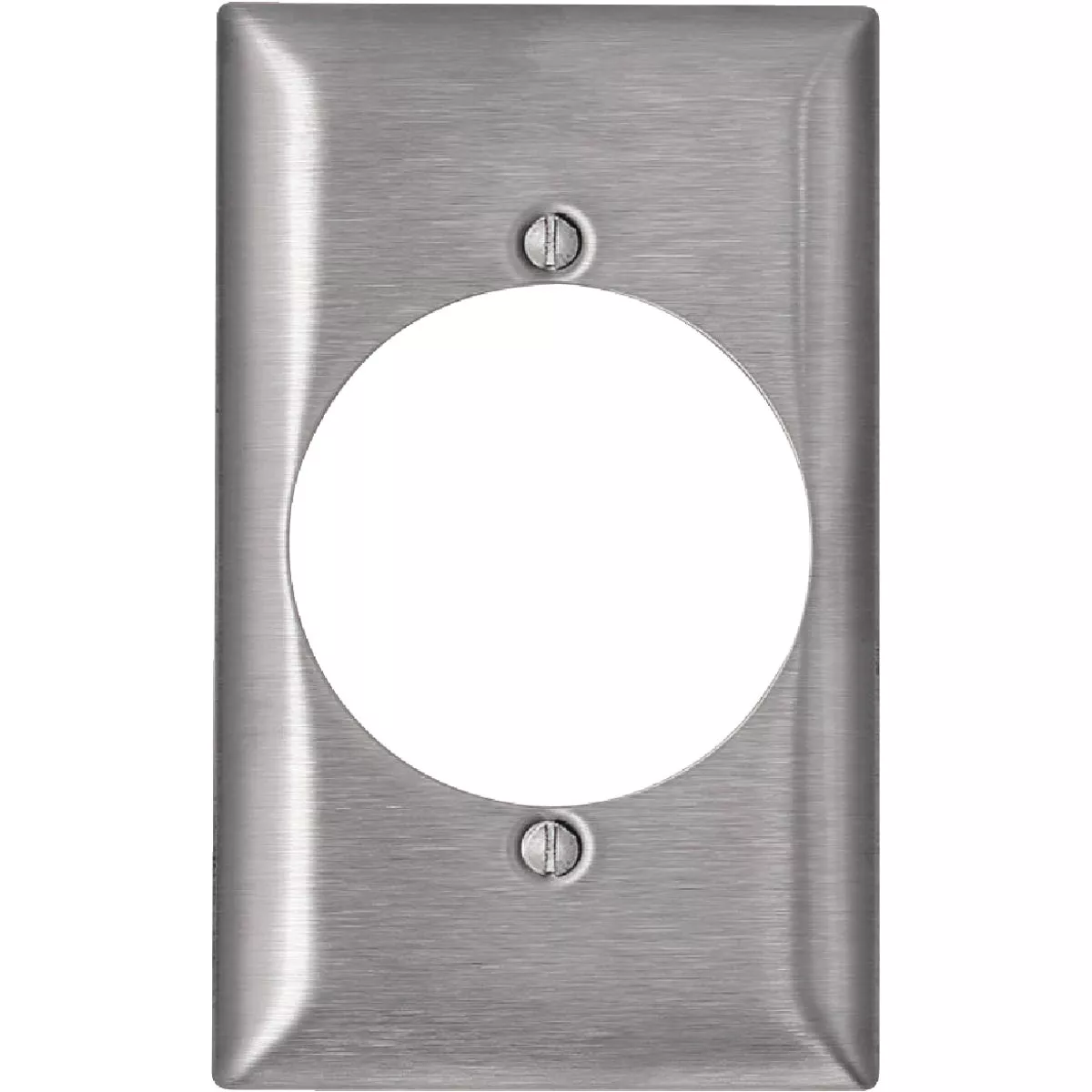 Leviton C-Series 2.15 In. Dia. Opening Stainless Steel Outlet Wall Plate