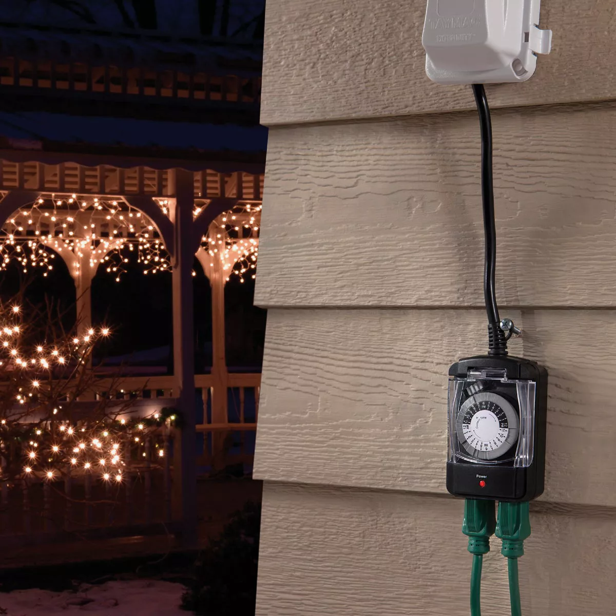 Prime 15A 125V 1875W Black 24 Hr. Outdoor Timer - photo 2