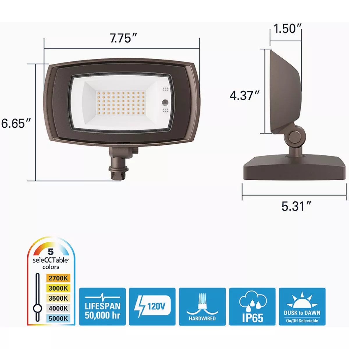 Halo Bronze Dusk to Dawn 30W LED Wall Floodlight - photo 4