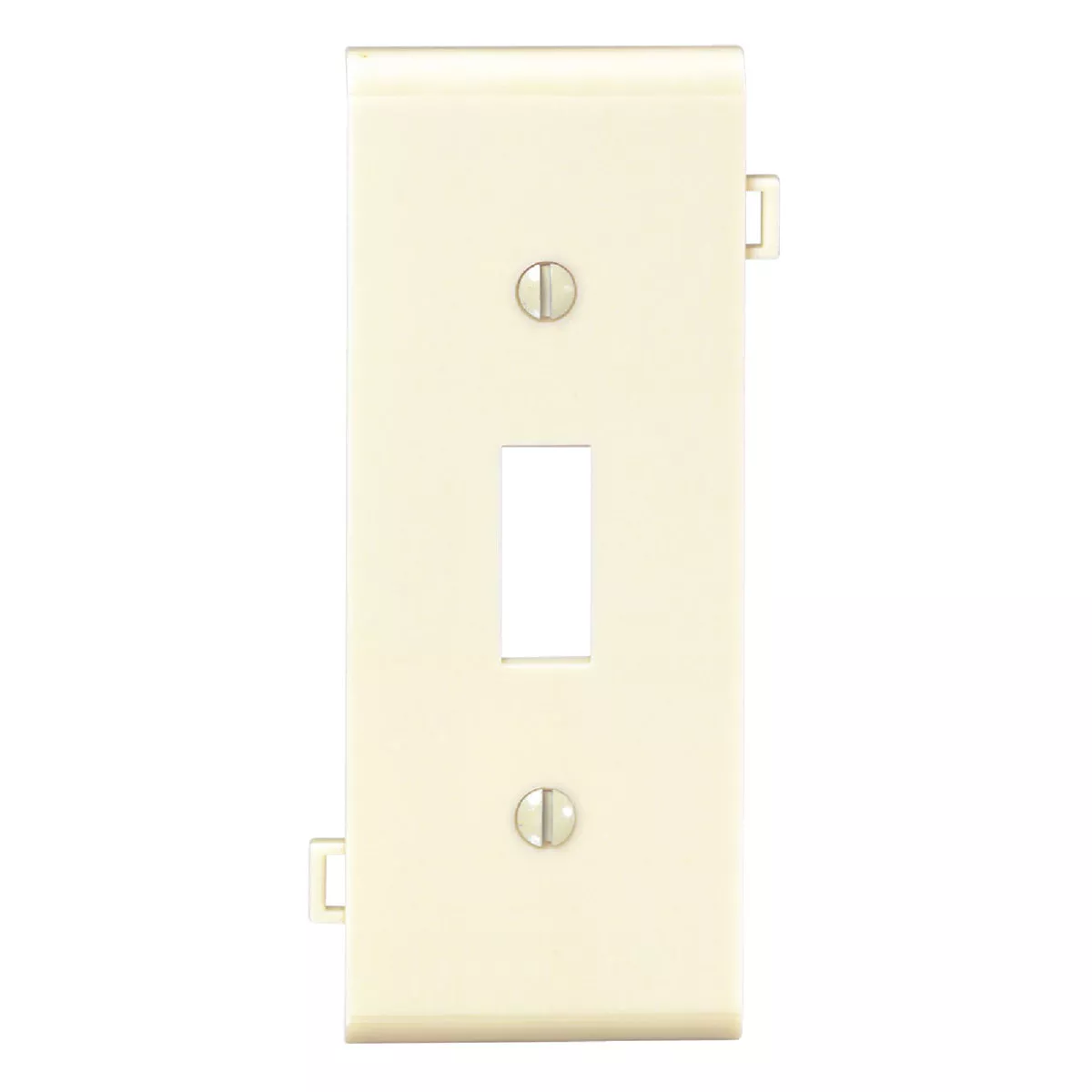 Leviton 1-Gang Plastic Sectional Toggle Switch Wall Plate Center Panel, Ivory
