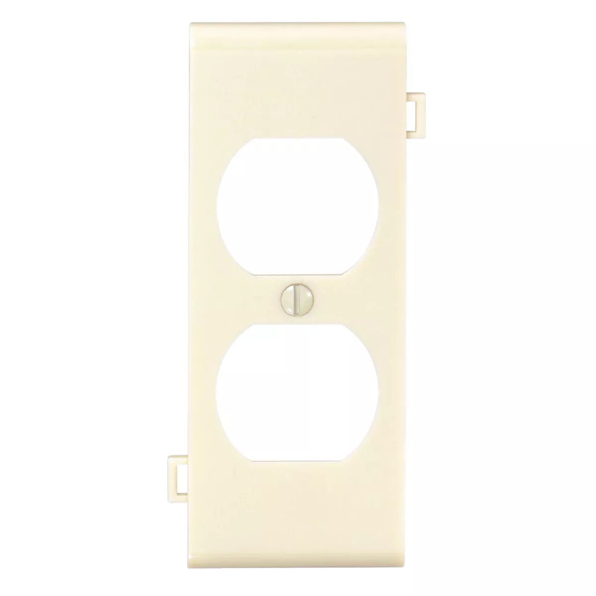 Leviton Duplex Center Sectional 1-Gang Plastic Outlet Wall Plate, Ivory ...