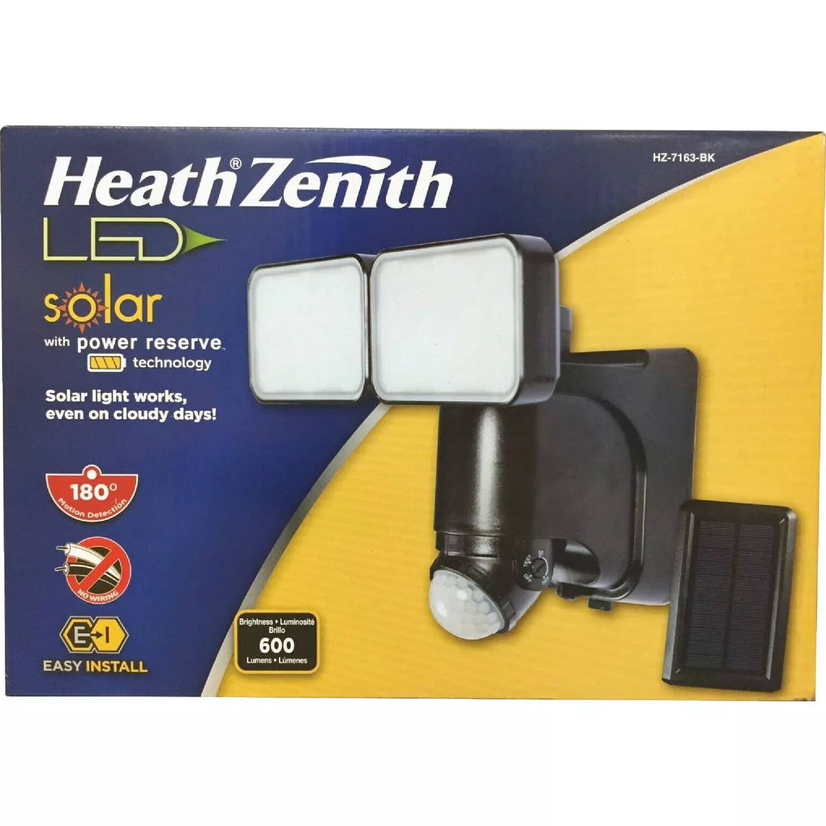 Globe Electric Black Motion Activated 180 Deg Twin Head LED Solar Powered Security Light Fixture, 1100 Lumen - photo 2