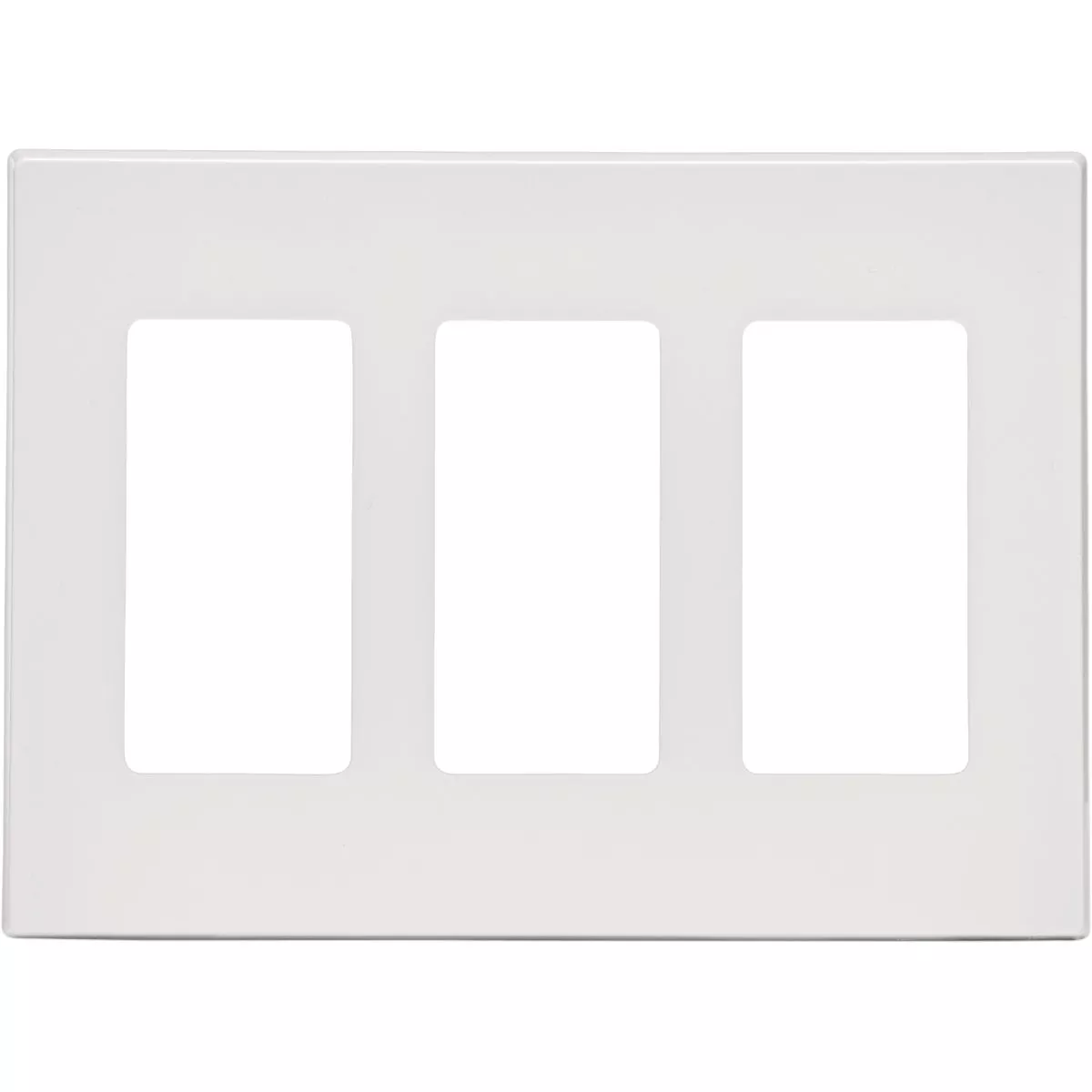Leviton Decora Plus 3-Gang Poly Carbonate Screwless Decorator Wall Plate, White