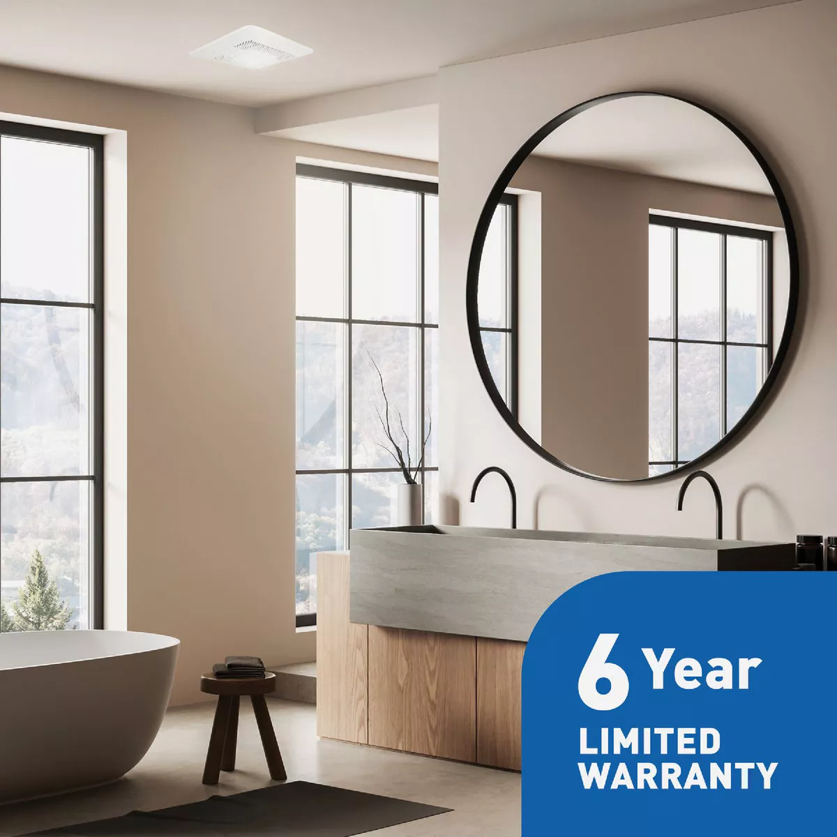 Panasonic Whisper Choice 80/110 CFM 0.3/0.4 Sones 120V Auto Bath Exhaust Fan with LED Light - photo 6