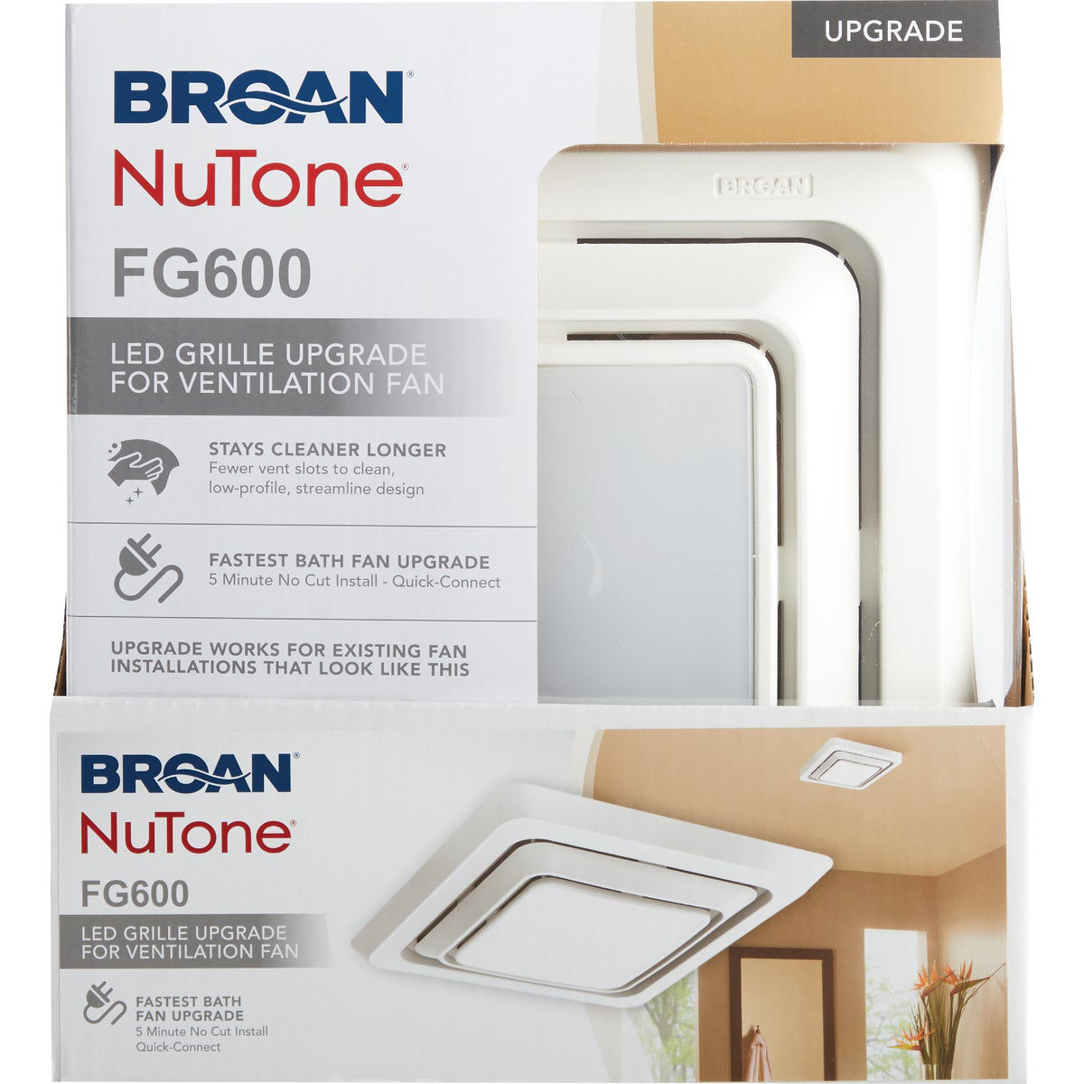 Broan 9-3/4 In. W. x 11 In. L. White LED Exhaust Fan Replacement Grille  Upgrade | Do it Best