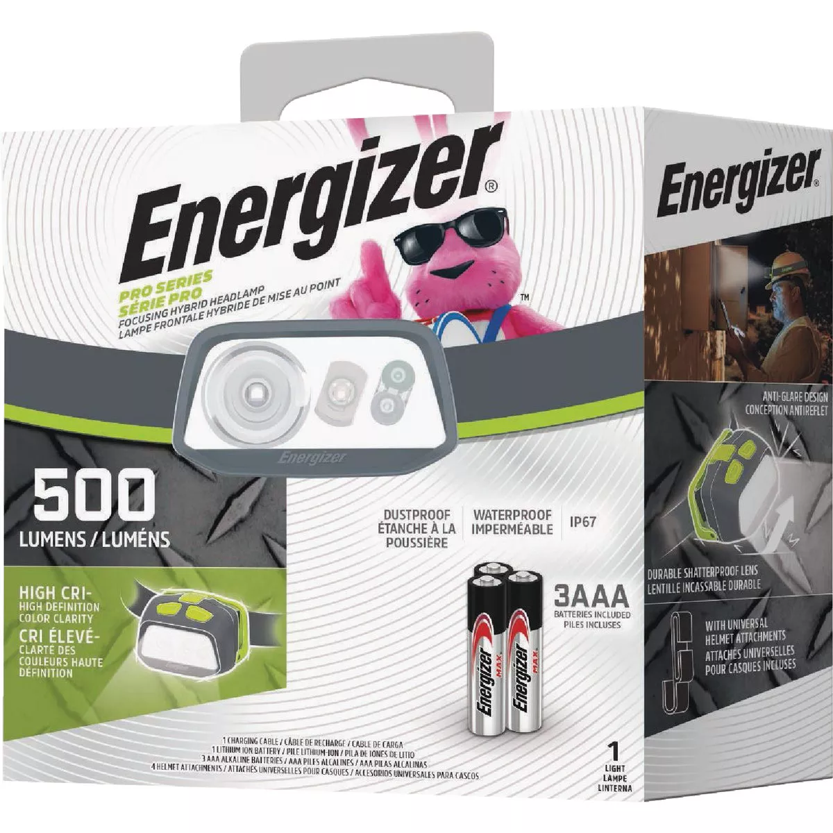 Energizer Pro Series 500 Lm. LED Hybrid High CRI Headlamp