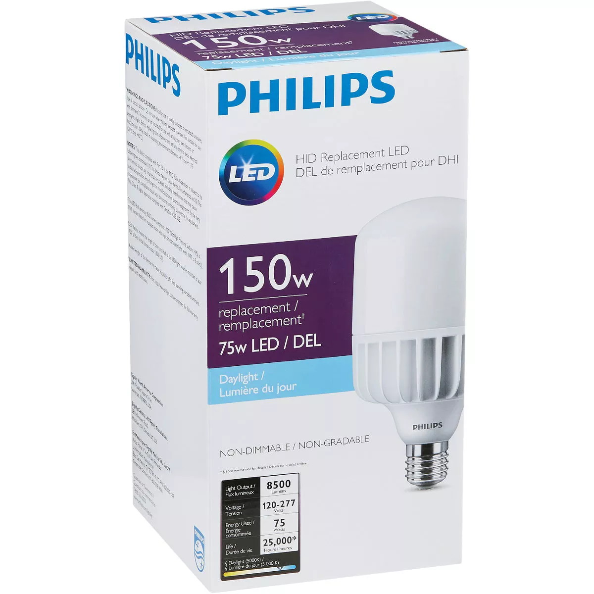 Philips 150W HID Equivalent Frosted T-Shape Mogul Base LED High-Intensity Replacement Light Bulb - photo 2
