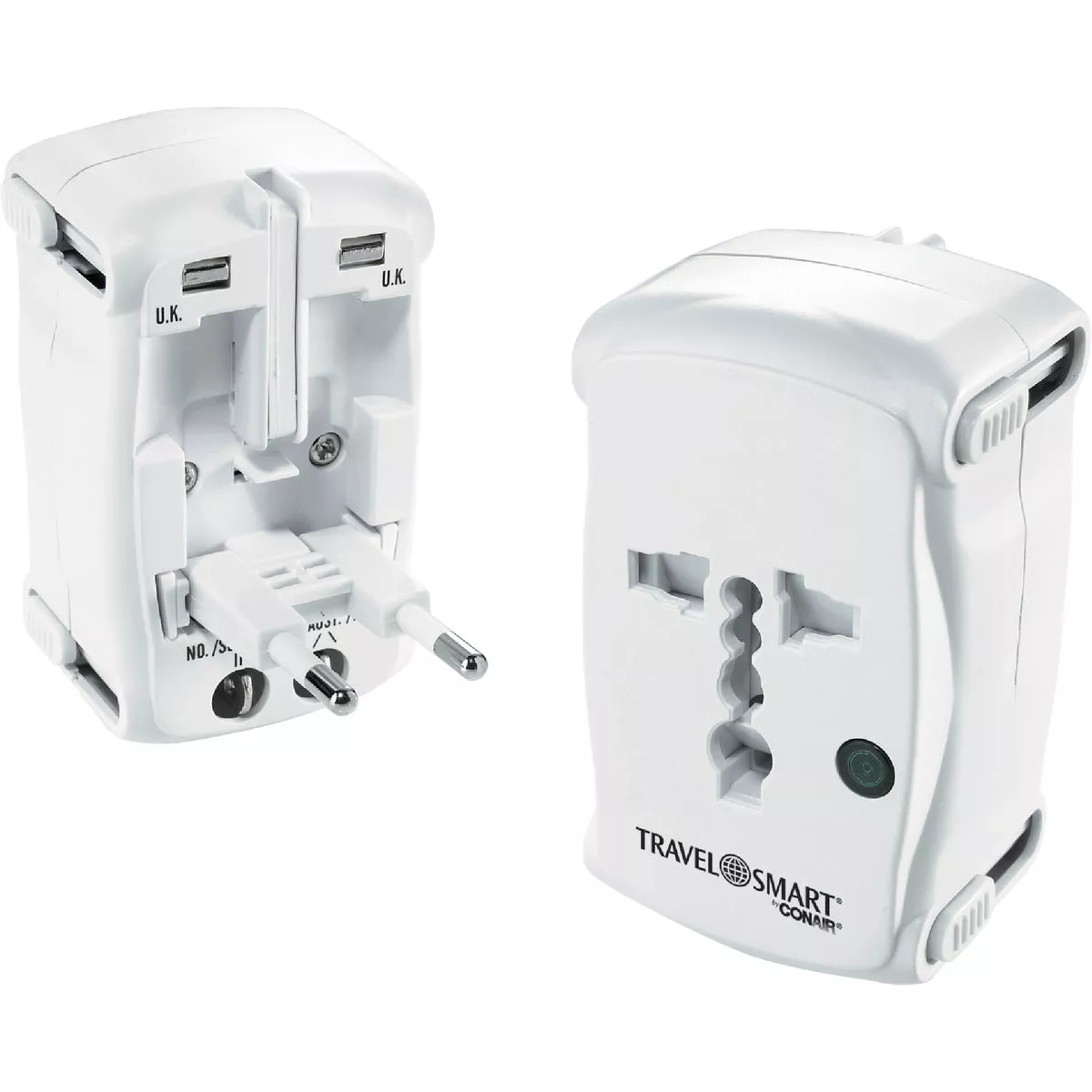 Conair All-In-One Foreign Adapter Plug, Europe/Asia/Australia/NewZealand/Africa/North America/South America