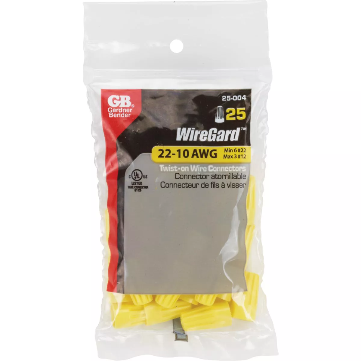 Gardner Bender WingGard Medium Yellow 22 AWG to 10 AWG Wire Connector (25-Pack) - photo 2