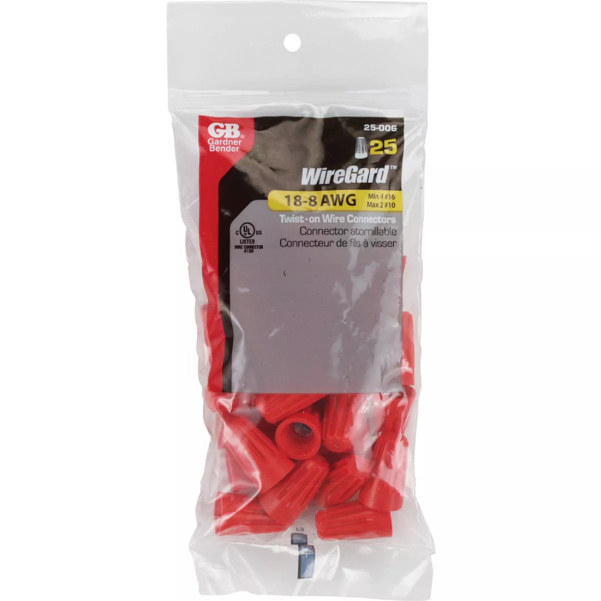 Gardner Bender WingGard Large Red 18 AWG to 10 AWG Wire Connector (25-Pack) - photo 2