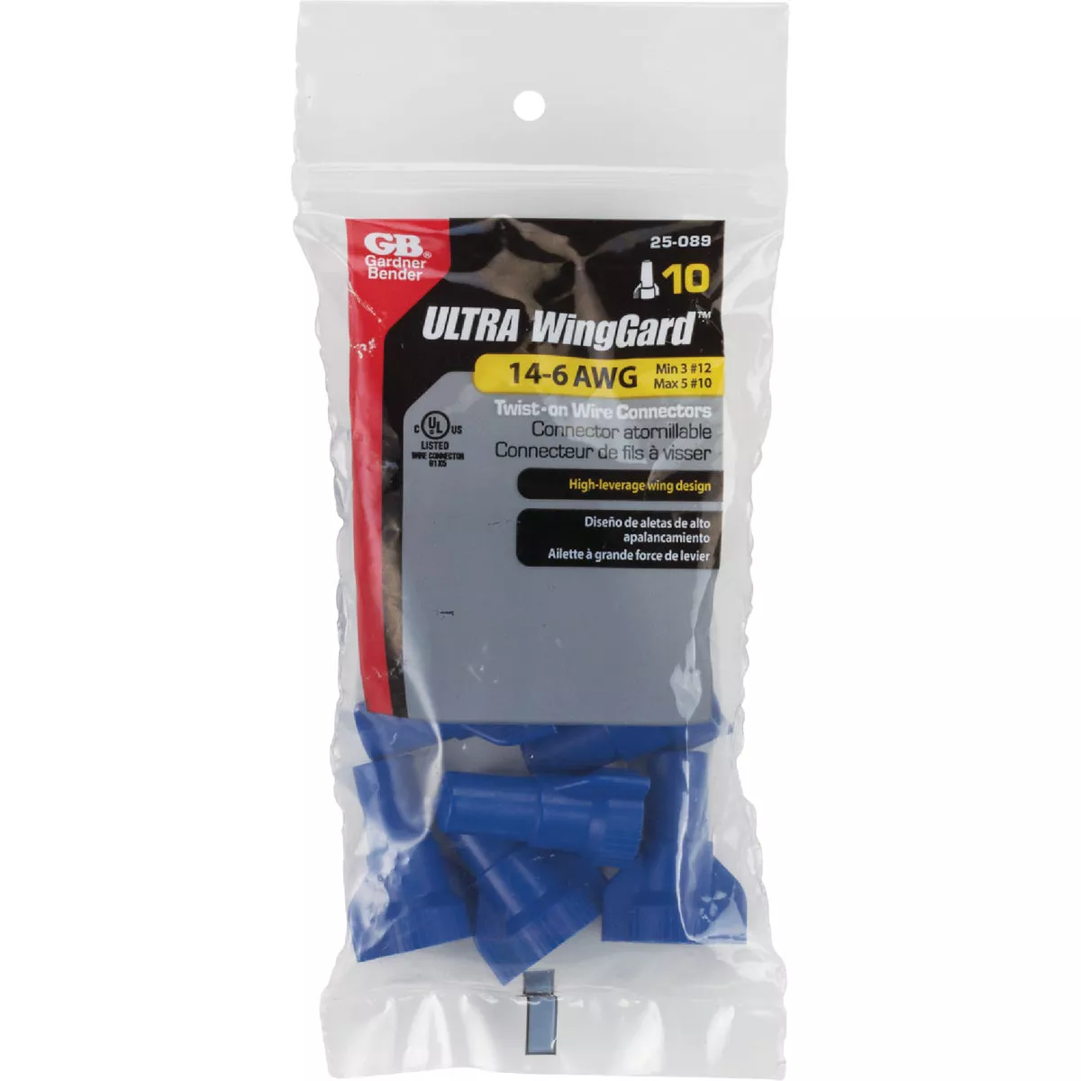 Gardner Bender WingGard Large Blue 14 AWG to 6 AWG Wire Connector (10-Pack) - photo 2