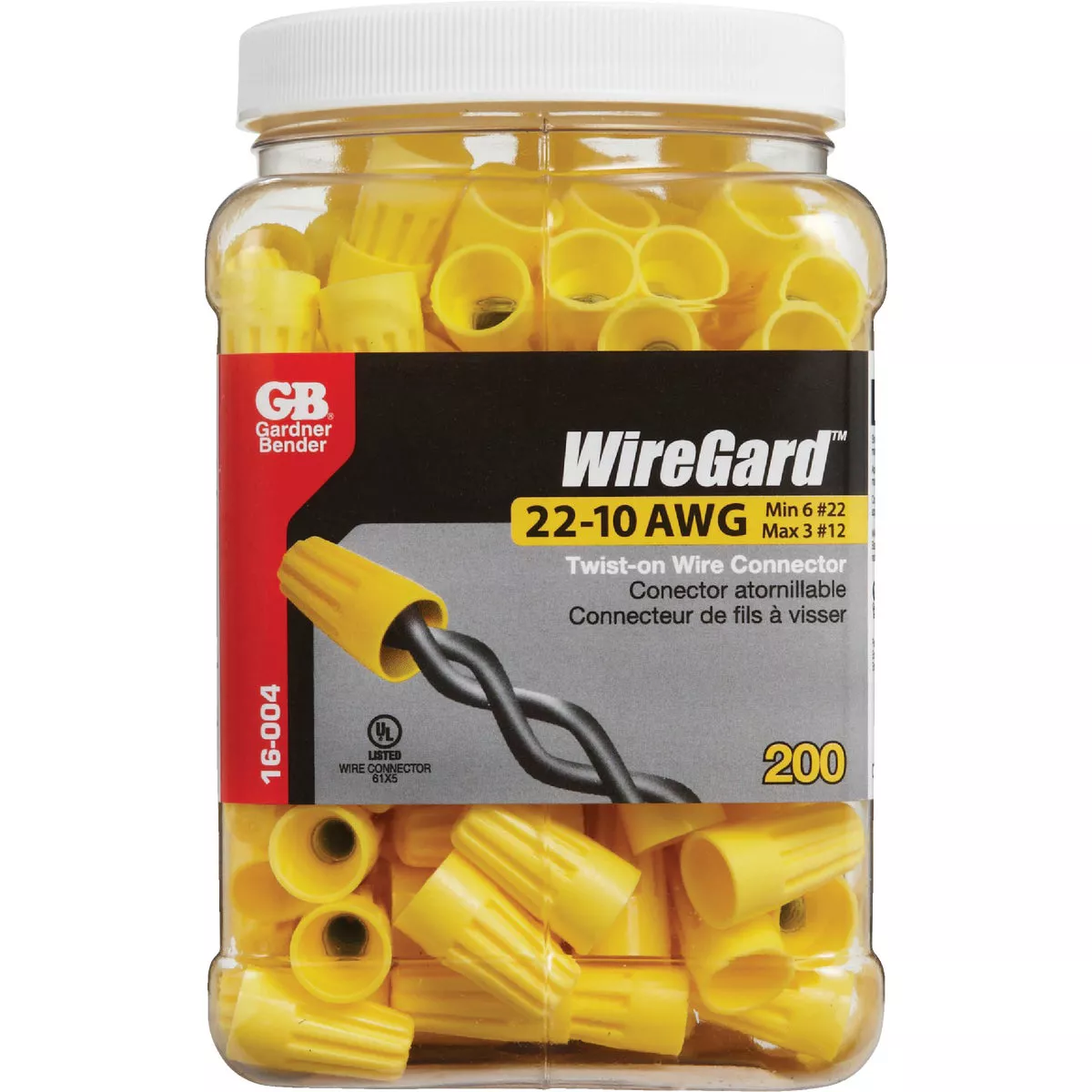 Gardner Bender WingGard Medium Yellow 18 AWG to 10 AWG Wire Connector (200-Pack) - photo 2