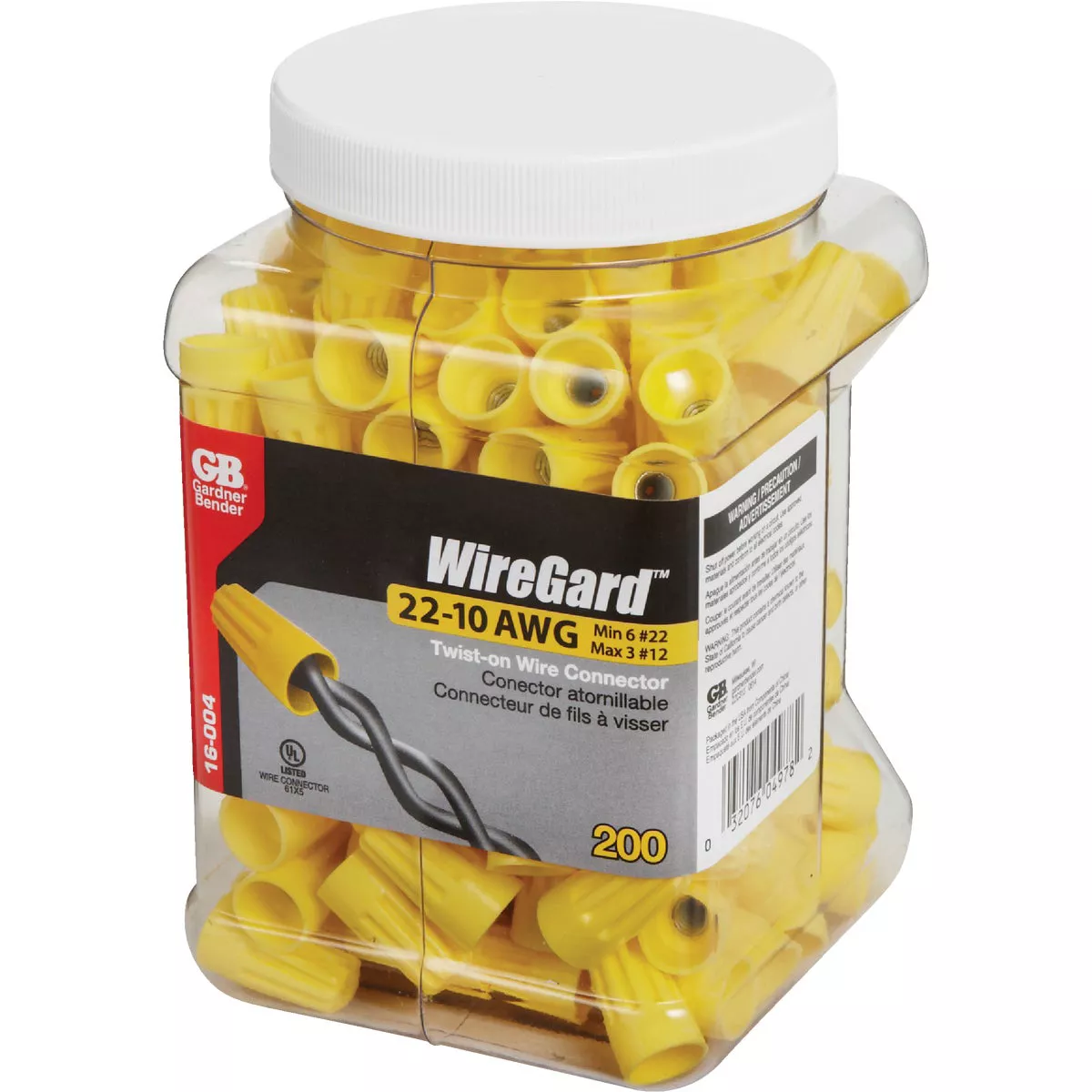 Gardner Bender WingGard Medium Yellow 18 AWG to 10 AWG Wire Connector (200-Pack) - photo 3