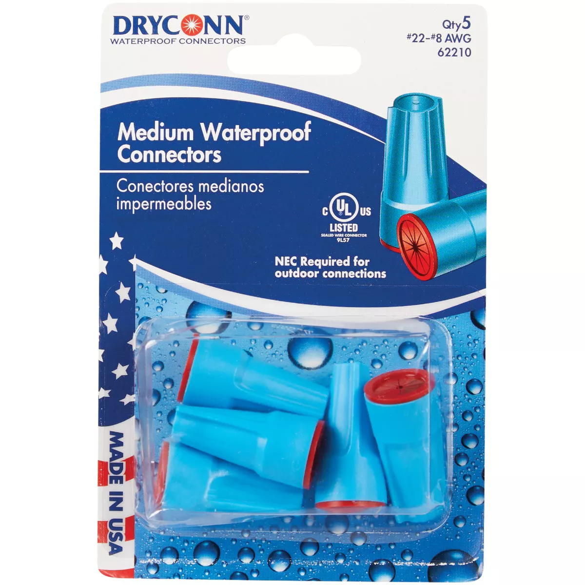 Gardner Bender King Electric Medium Aqua/Red Waterproof Wire Connectors (5-Pack) - photo 2