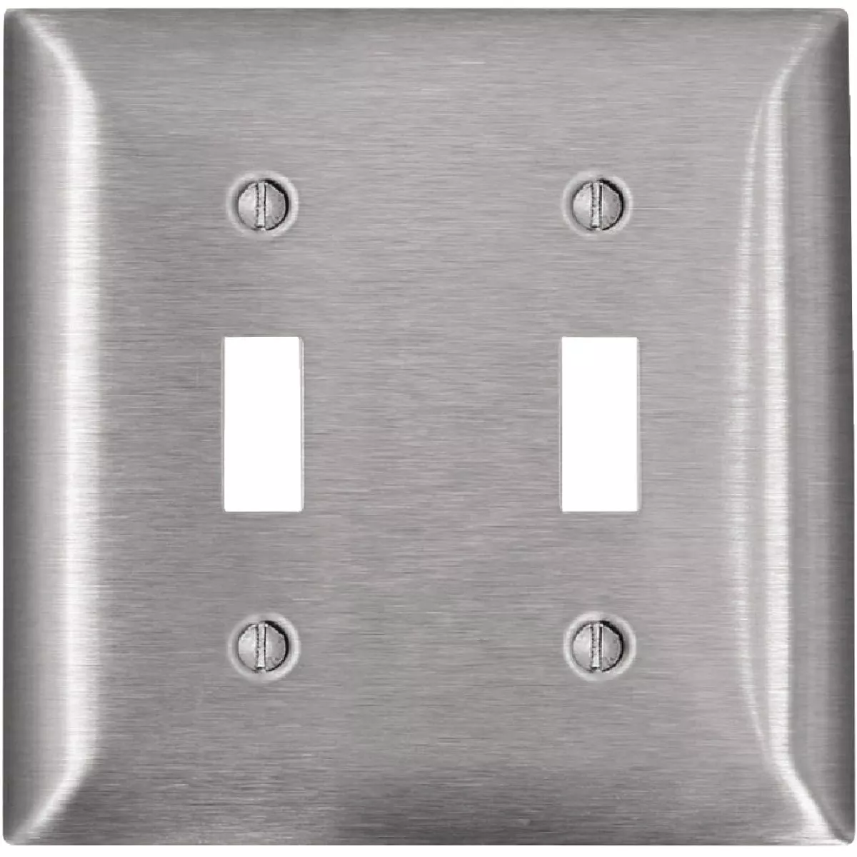 Leviton 2-Gang Stainless Steel Toggle Magnetic C-Series Switch Wall Plate