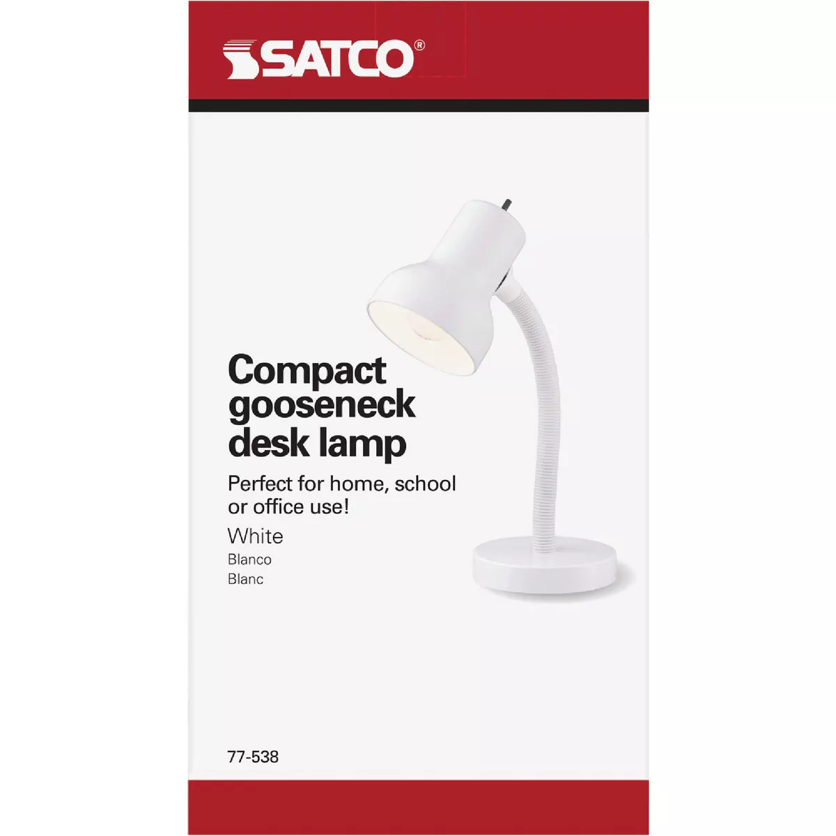 Satco White CFL Gooseneck Desk Lamp - photo 2