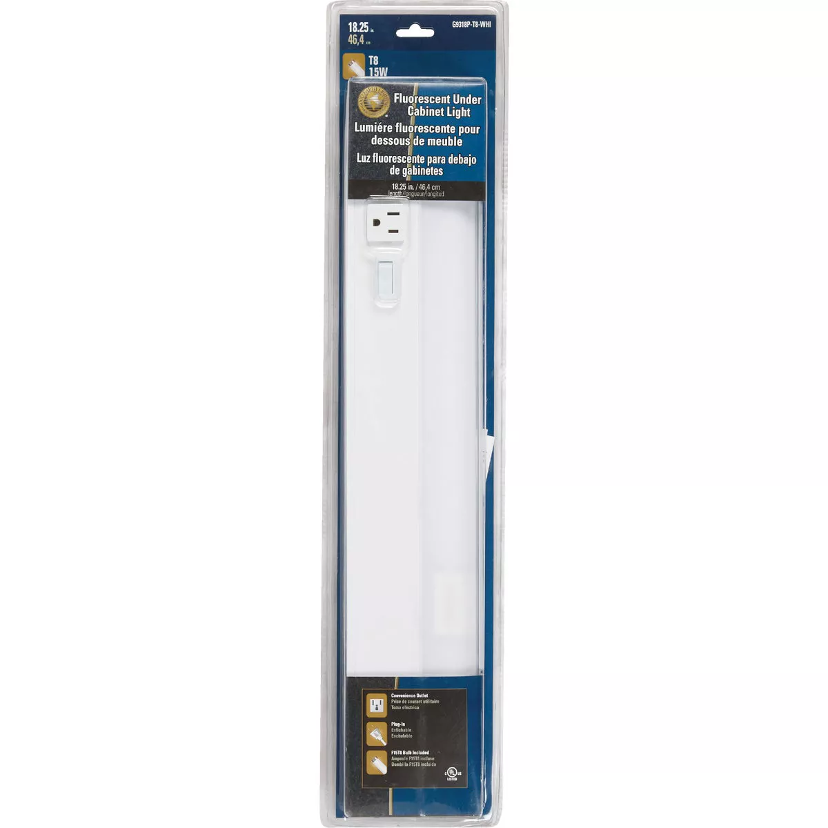 Good Earth Lighting 18 In. F15T8 White Fluorescent Under Cabinet Light - photo 2