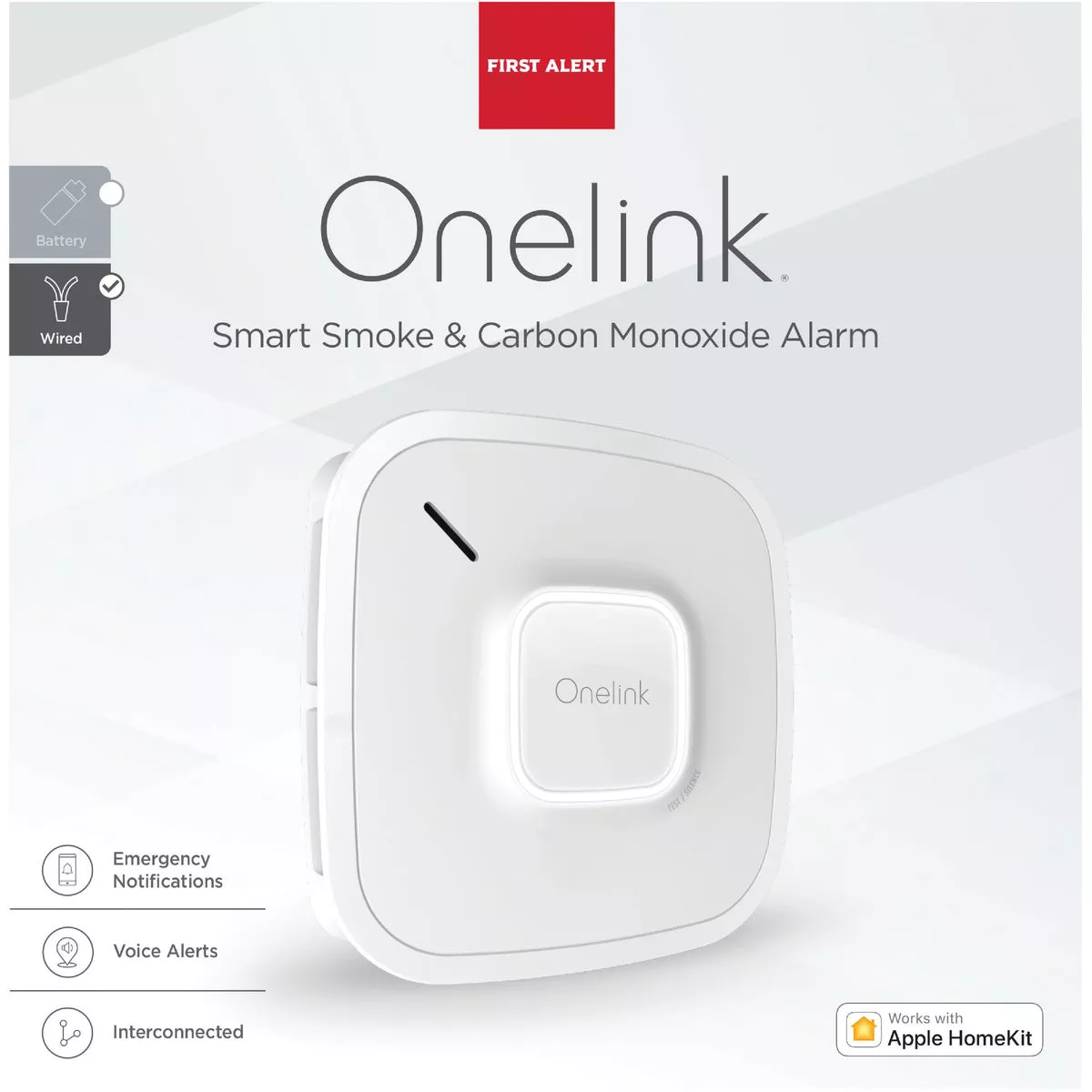 First Alert Onelink Hardwired 120V Photoelectric Smart Carbon Monoxide and Smoke Alarm - photo 2