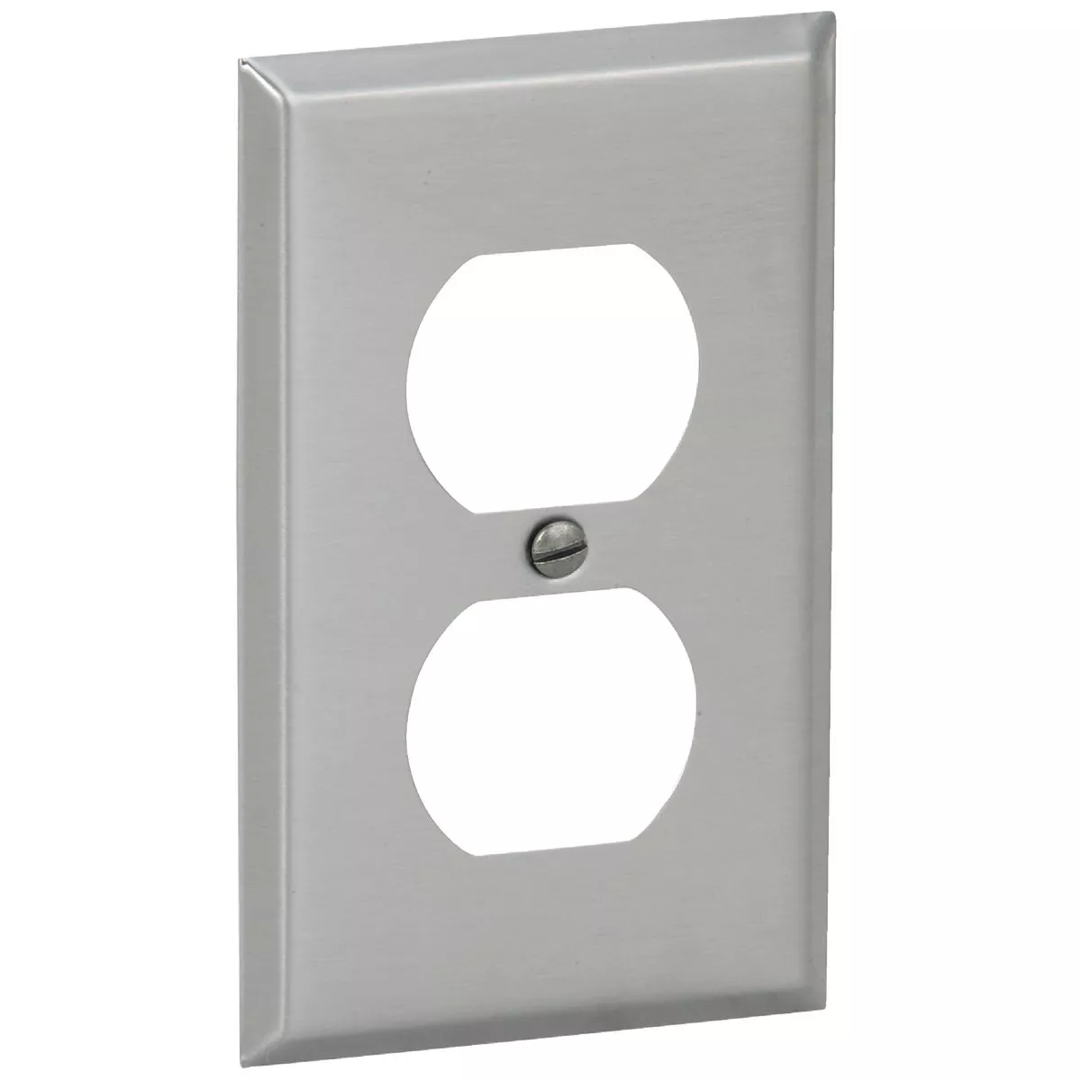 Amerelle 1-Gang Stamped Steel Outlet Wall Plate, Brushed Nickel - photo 3