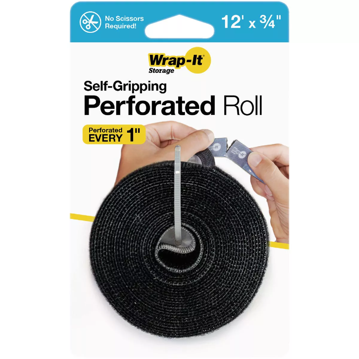 Wrap-It Storage 12 Ft. x 3/4 In. Self-Gripping Perforated Roll - photo 2