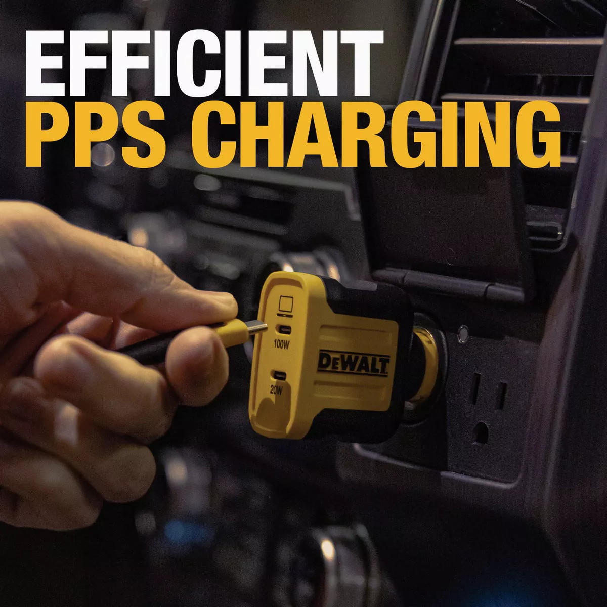 DEWALT 120W 2-Port PPS PD Car Charger - photo 3