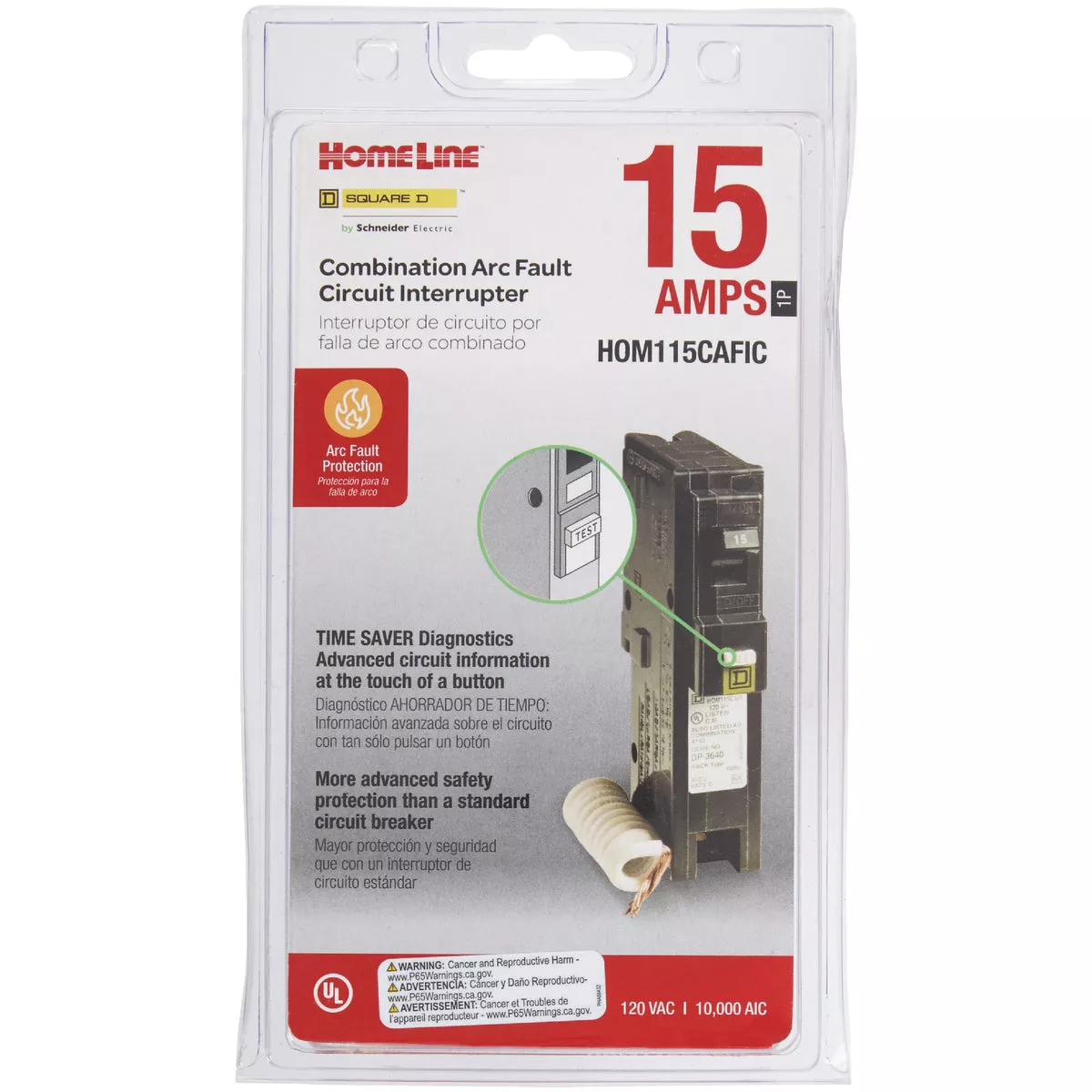 Square D Homeline 15A Single-Pole CAFCI Combination Arc Fault Breaker - photo 2