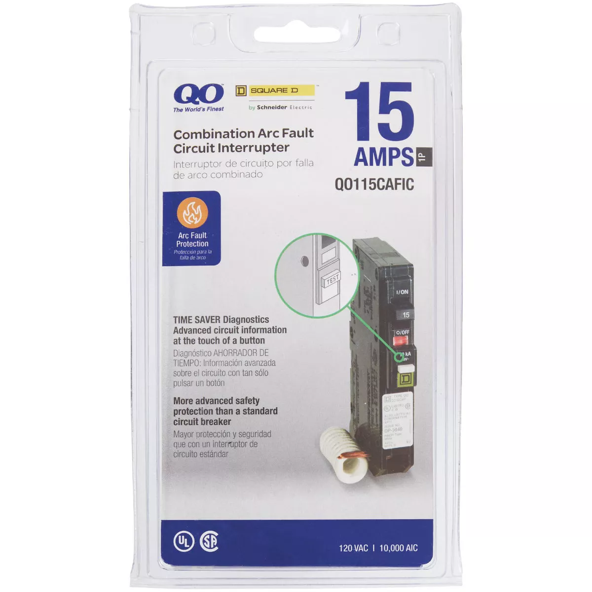Square D QO 15A Single-Pole CAFCI Combination Arc Fault Breaker - photo 2