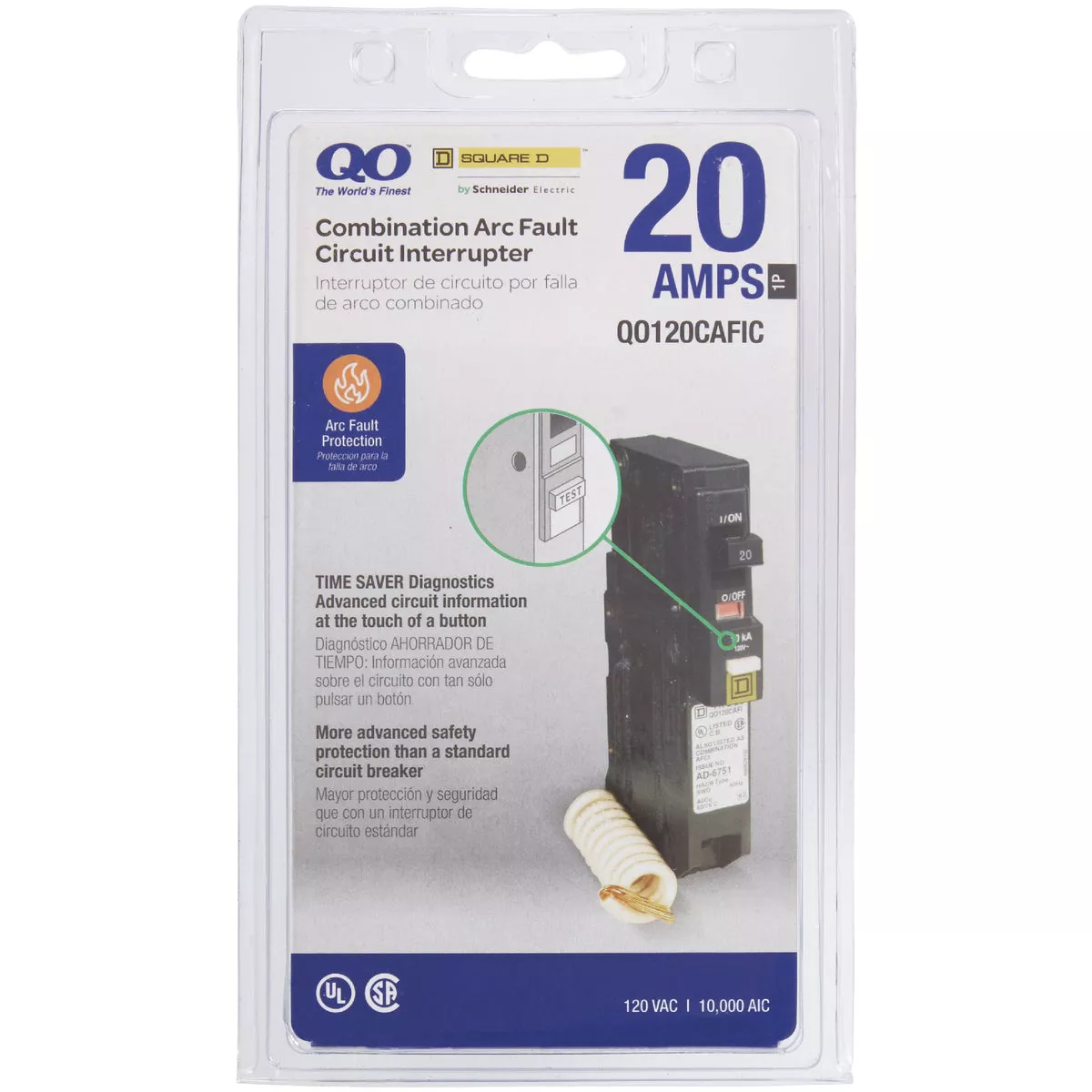 Square D QO 20A Single-Pole CAFCI Combination Arc Fault Breaker - photo 2