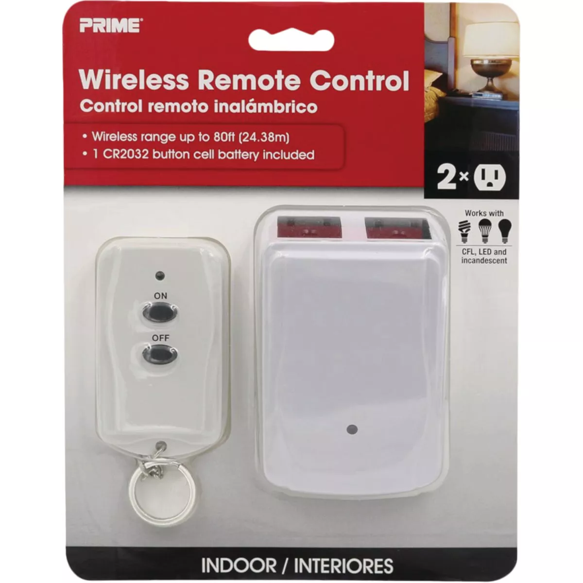 Prime 80 Ft. Range White Wireless with Remote Control - photo 2