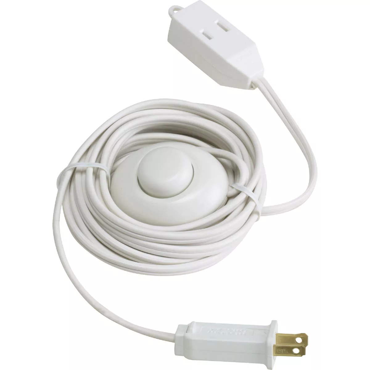 Do it 15 Ft. 18/2 White Extension Cord with Foot Switch