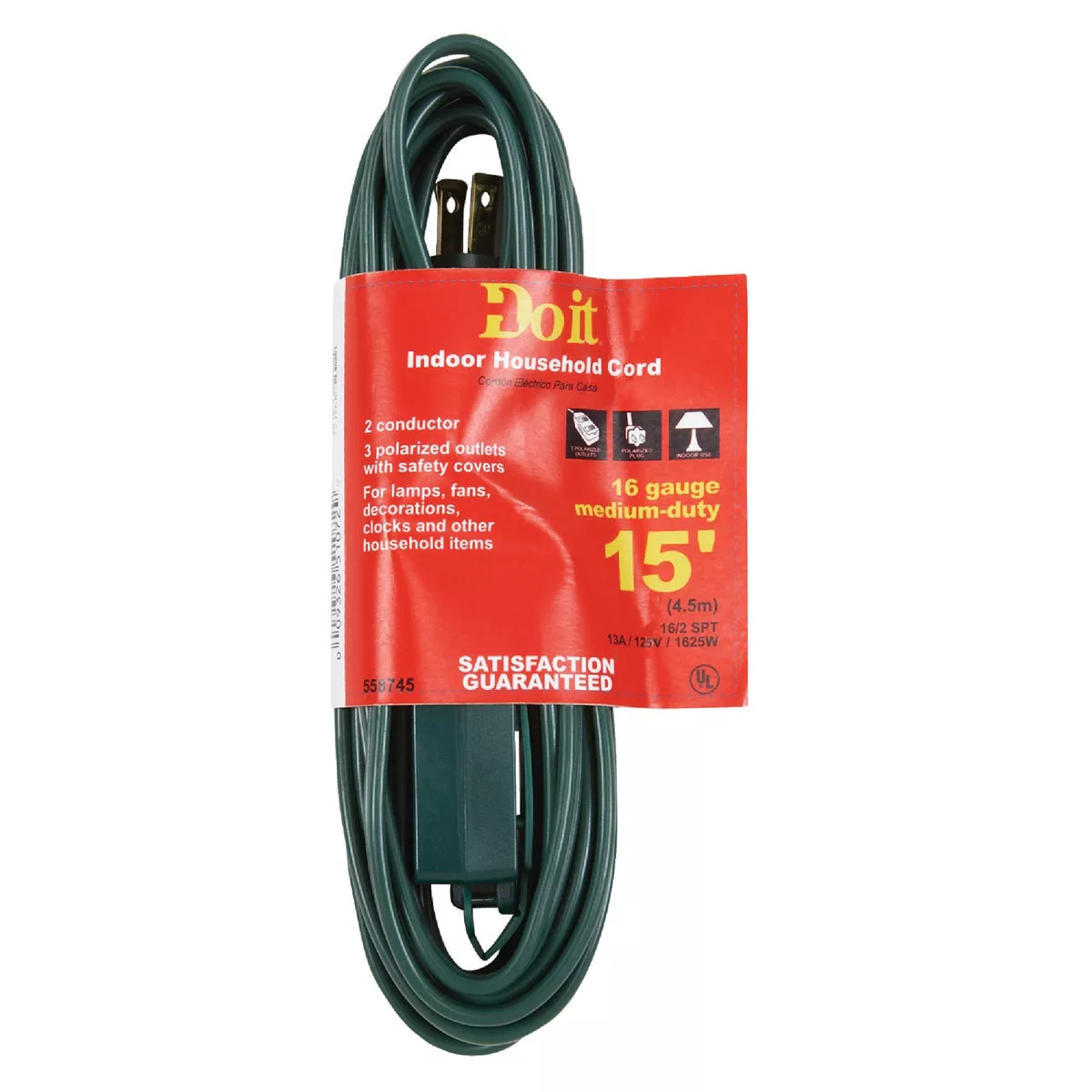 Do it 15 Ft. 16/2 Green Cube Tap Extension Cord - photo 2