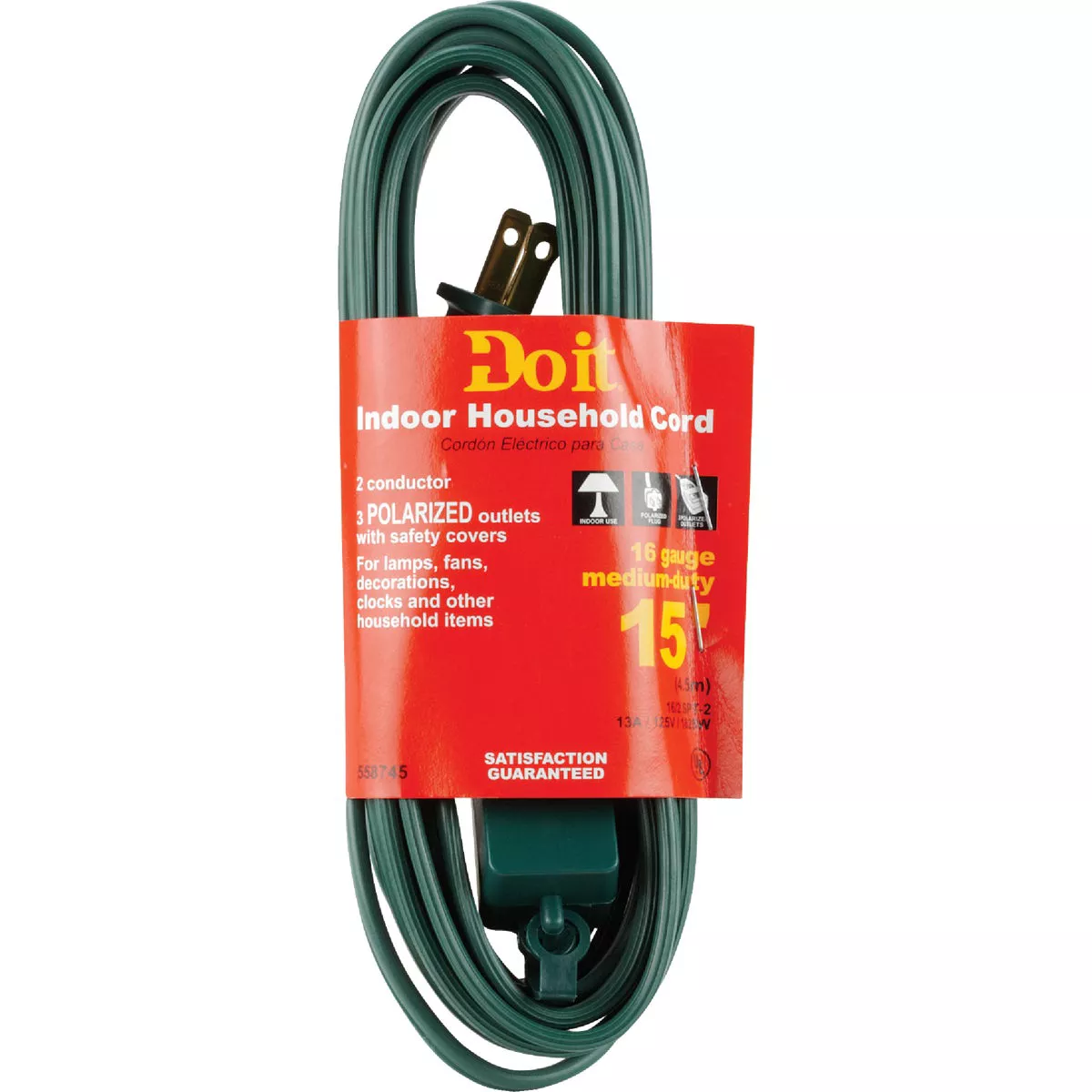 Do it 15 Ft. 16/2 Green Cube Tap Extension Cord - photo 3