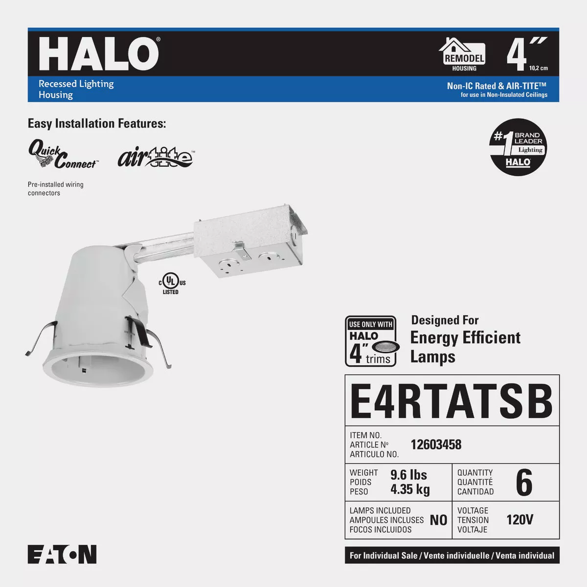 Halo Air-Tite 4 In. Remodel IC/Non-IC Rated Recessed Light Fixture - photo 2