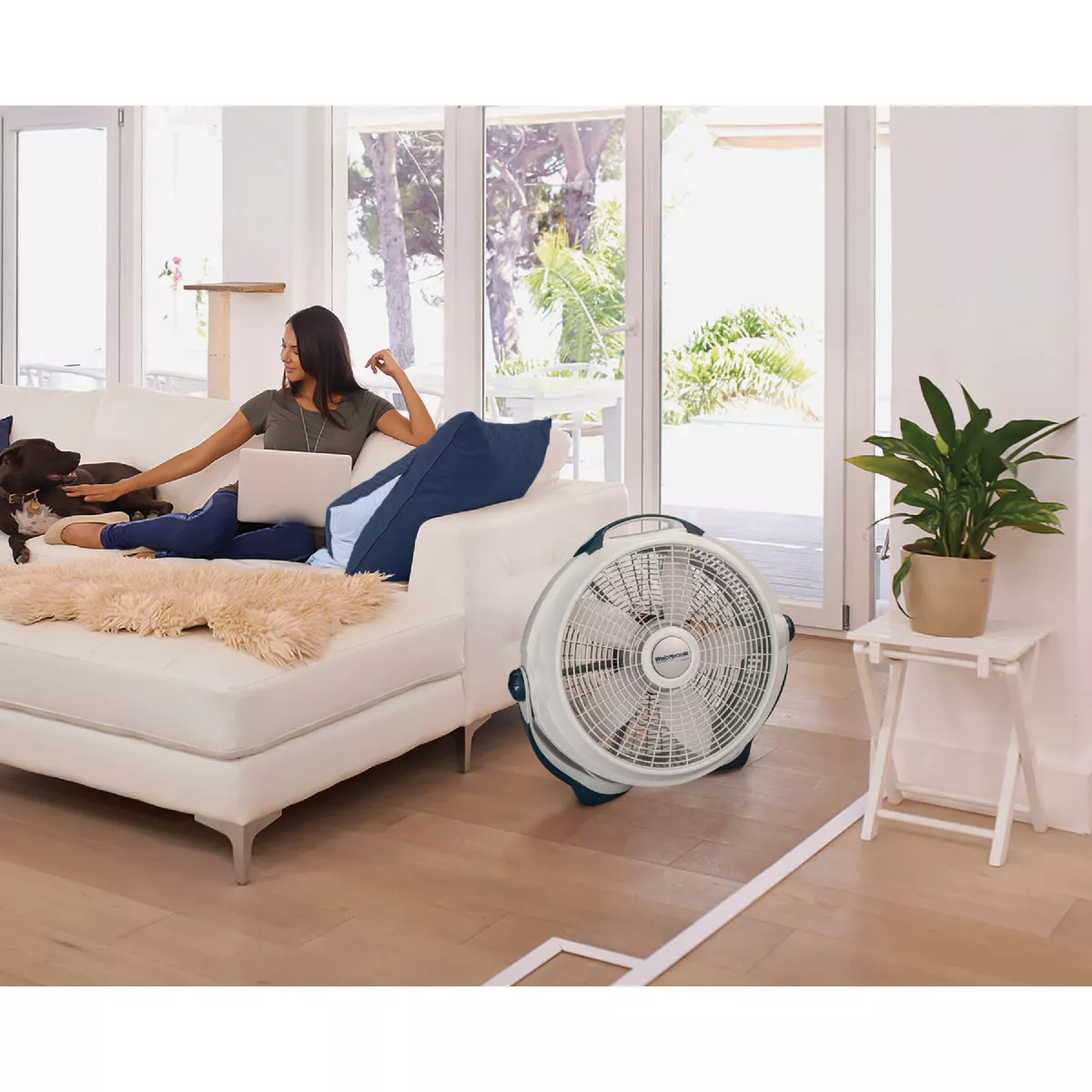 Lasko 20 In. Wind Machine 3-Speed Gray Air Circulator Fan - photo 3