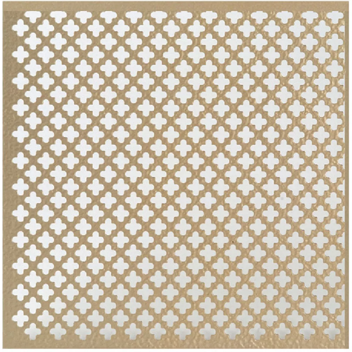 M-D 12 In. x 24 In. x .020 In. Brass Aluminum Sheet Cloverleaf