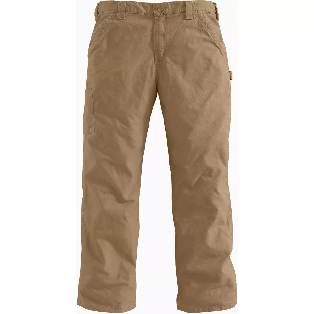 Carhartt Men's 46x32 Dark Khaki Canvas Utility Work Pants, Loose Fit