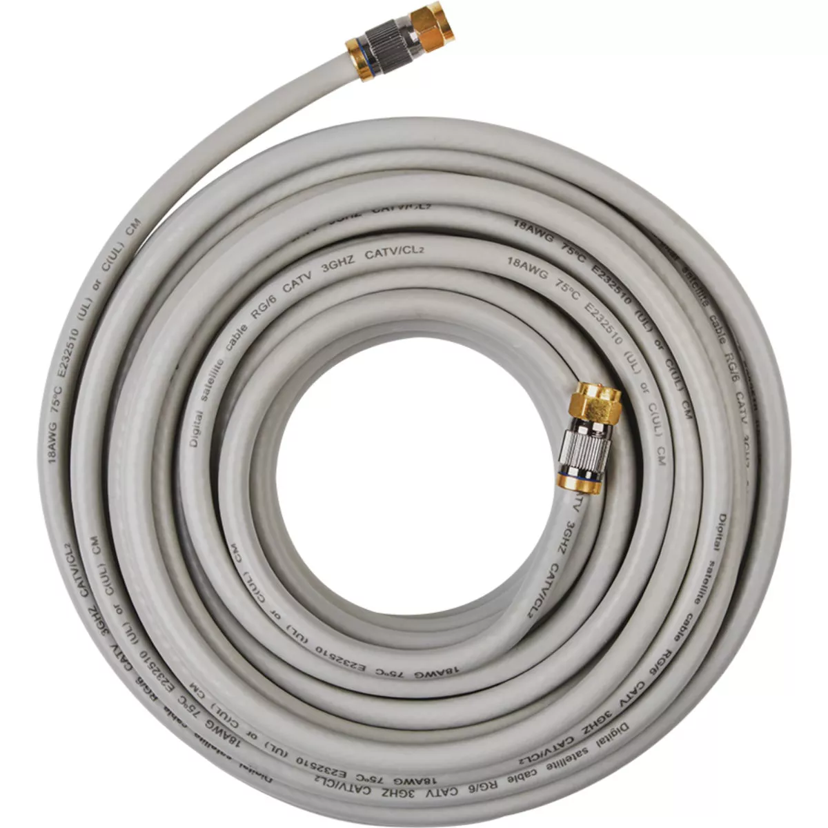 RCA 25 Ft. Gray Quad RG6 Coaxial Cable - photo 2