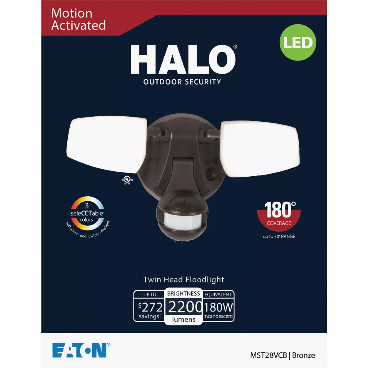 Halo Bronze Motion Activated Color Temperature Selectable LED Floodlight Fixture - photo 2