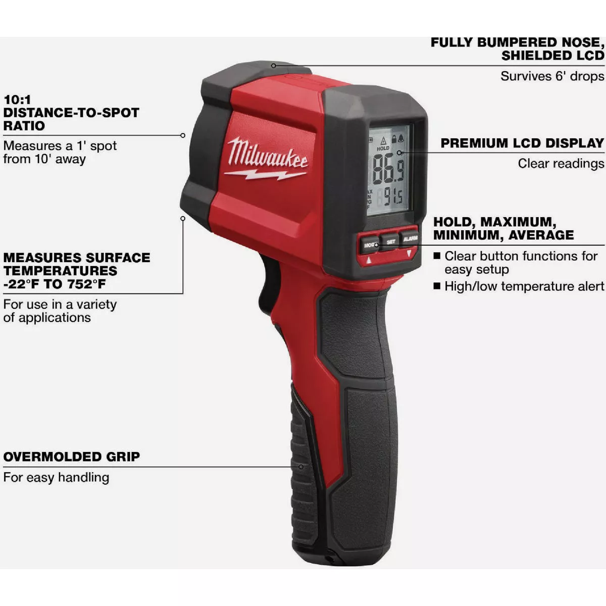 Milwaukee 10:1 Infrared Temp-Gun - photo 2