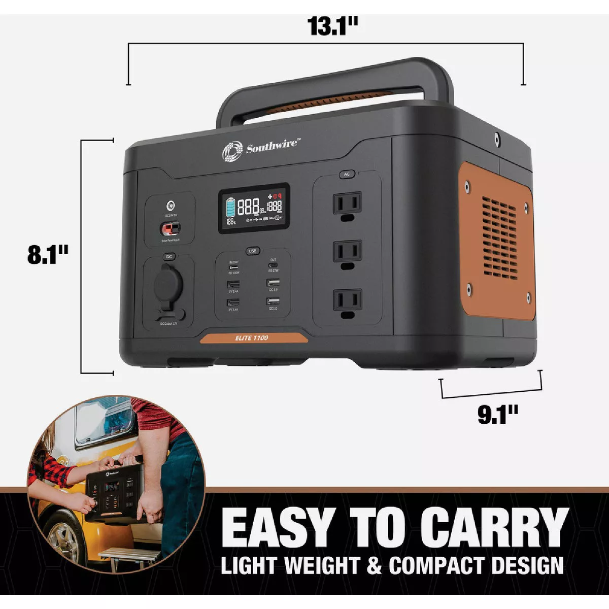 Southwire Elite 1100 Series 1166W 120V Portable Power Station - photo 5