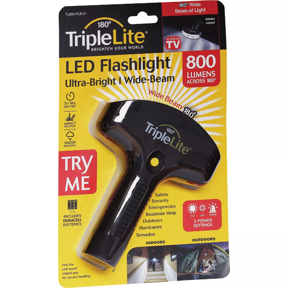 TripleLite 800 Lm.180 Deg LED Flashlight