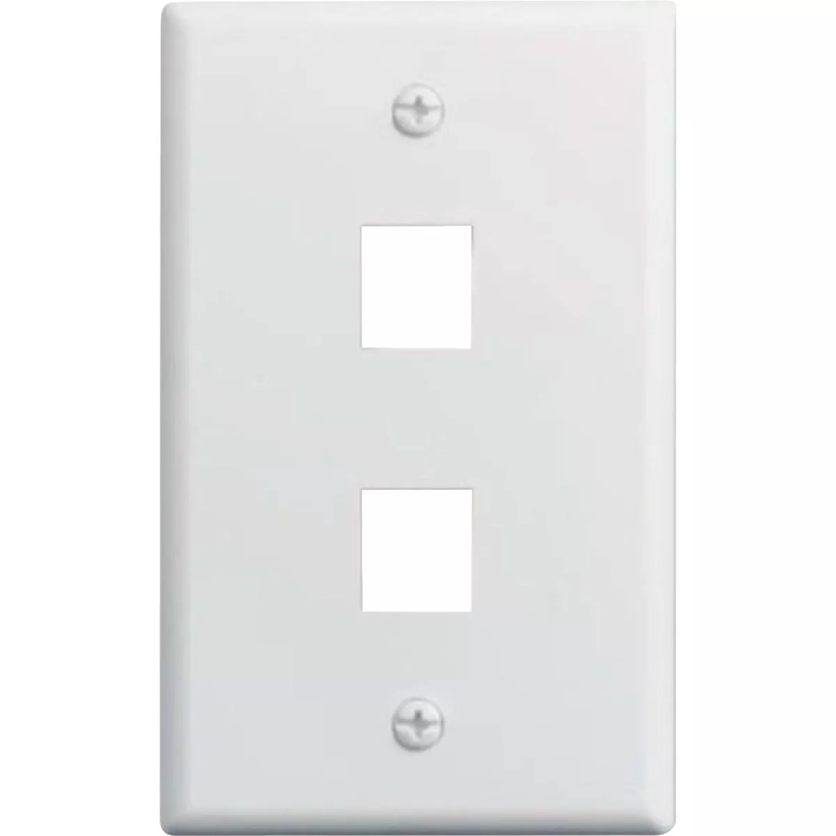 Legrand On-Q 2-Port Keystone Wall Plate, White