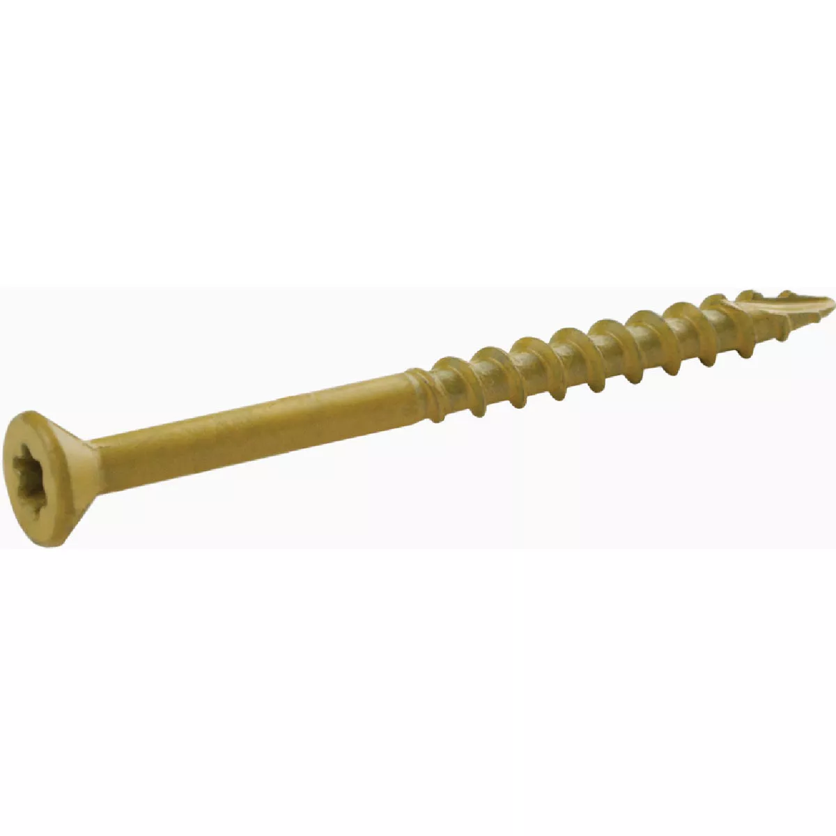 Grip-Rite PrimeGuard Plus #9 x 2-1/2 In. Tan Star Wood Deck Screw (1 Lb.)