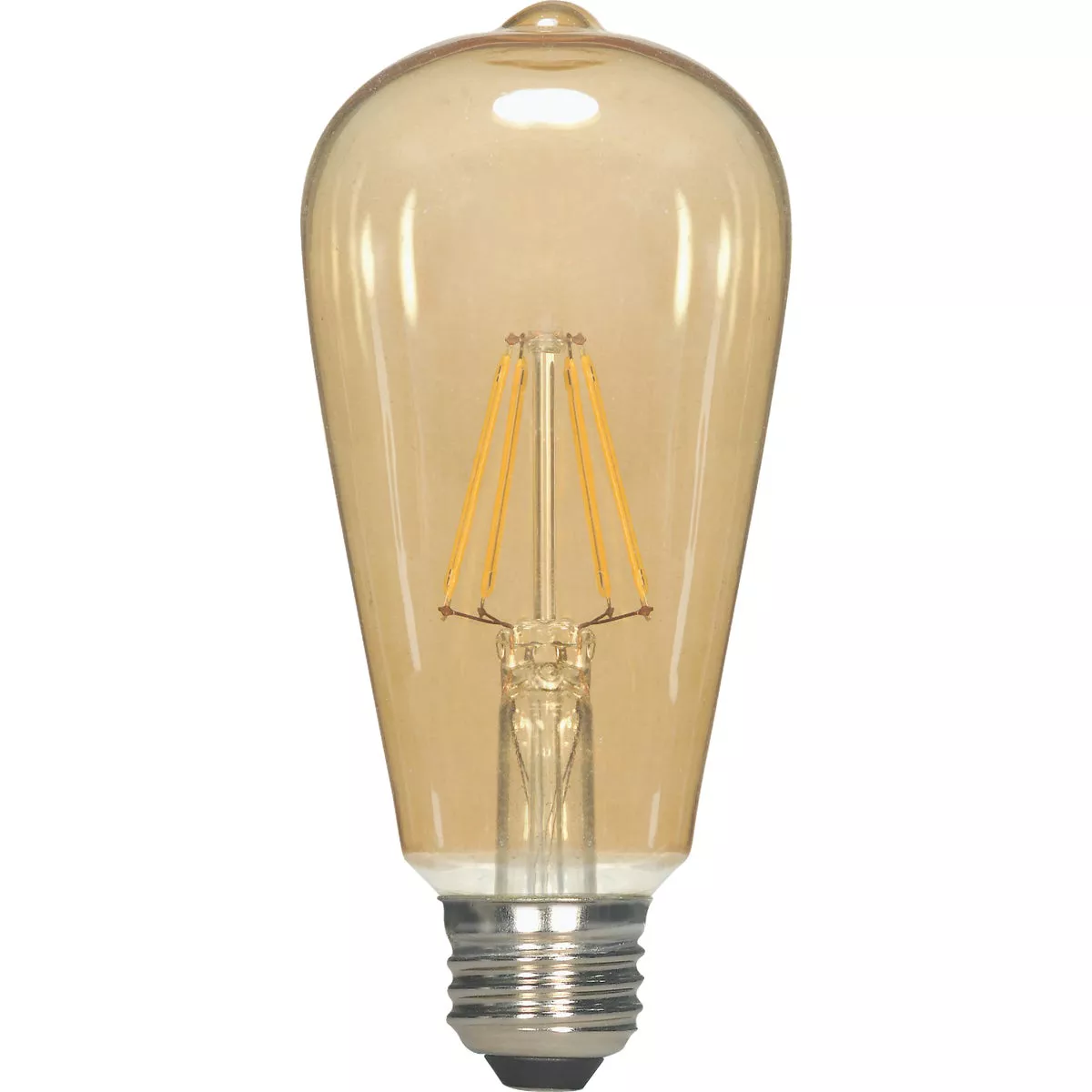 Satco 60W Equivalent Warm White ST19 Medium Base LED Amber Decorative Light Bulb